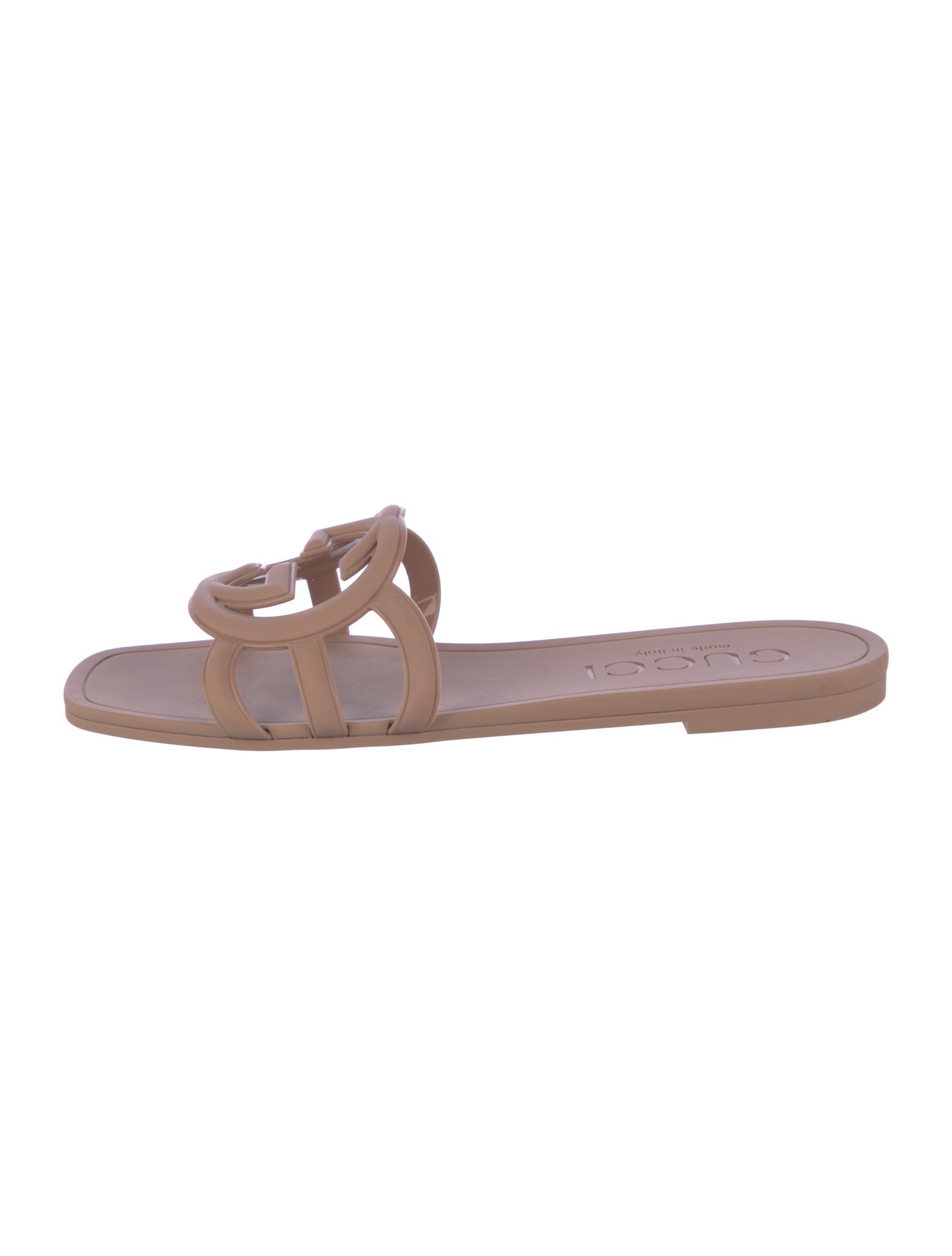 Gucci Interlocking G Logo Rubber Slides