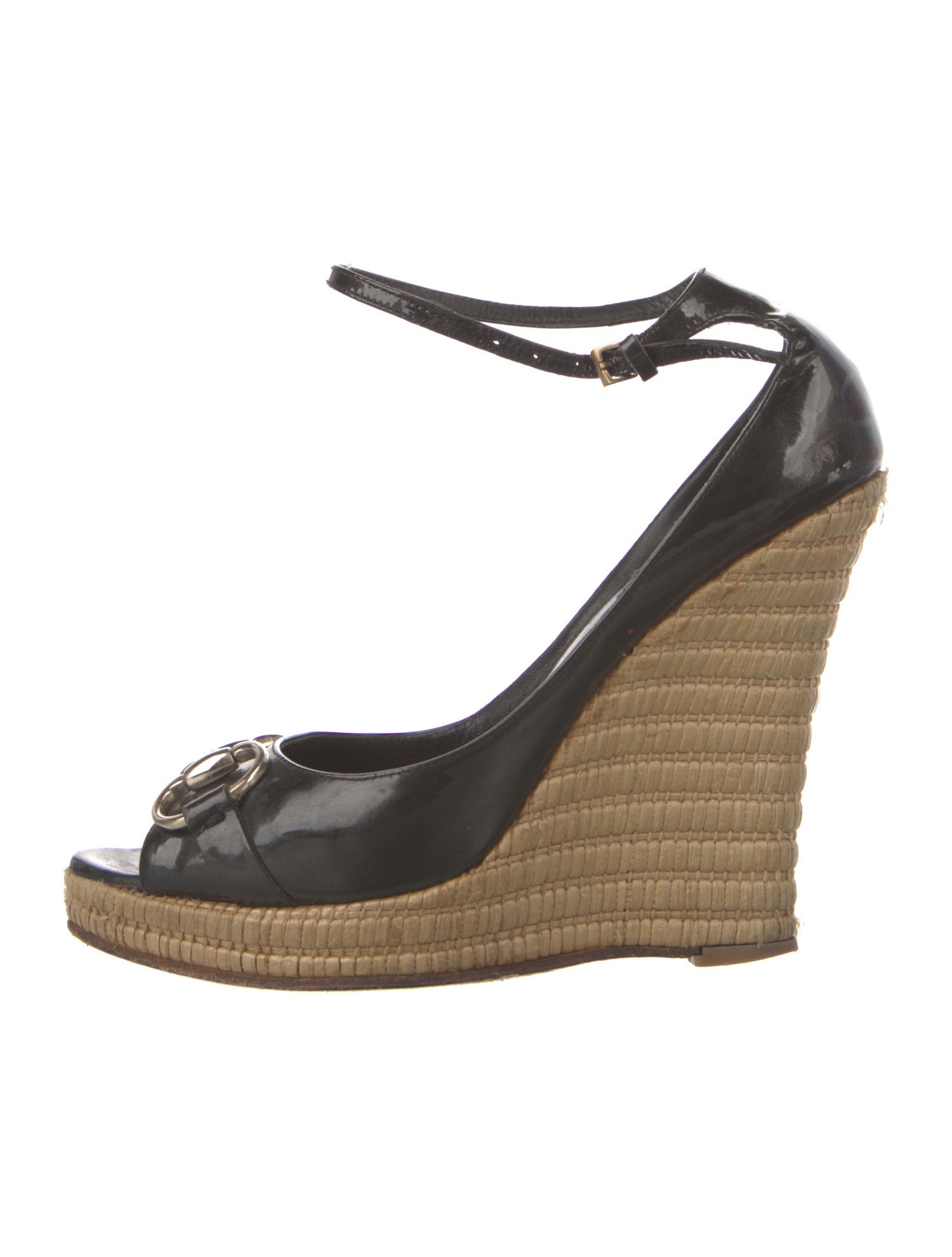 Gucci Horsebit Accent Patent Leather Pumps