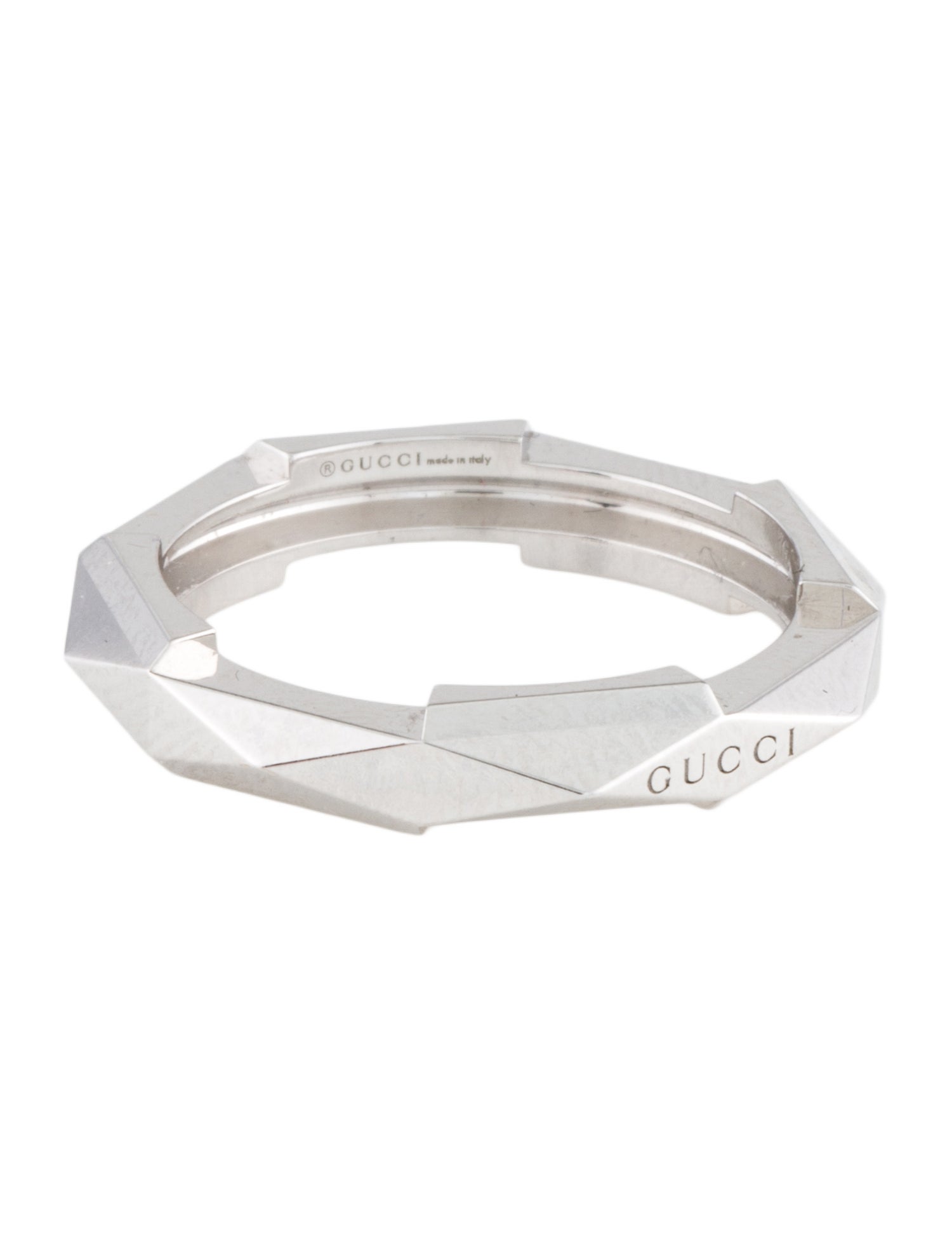 Gucci 18K Link to Love Studded Ring