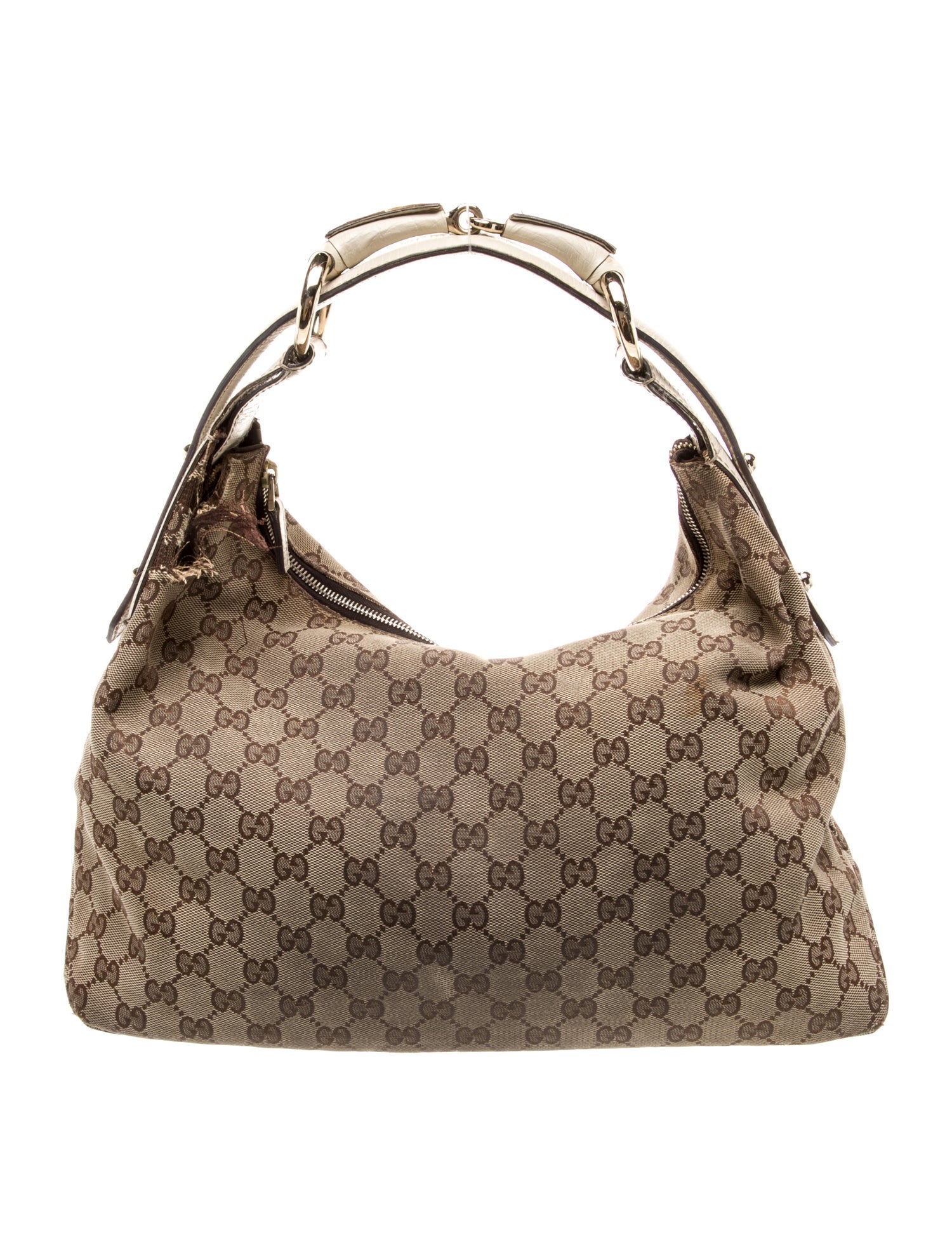 Gucci GG Canvas Horsebit Chain Medium