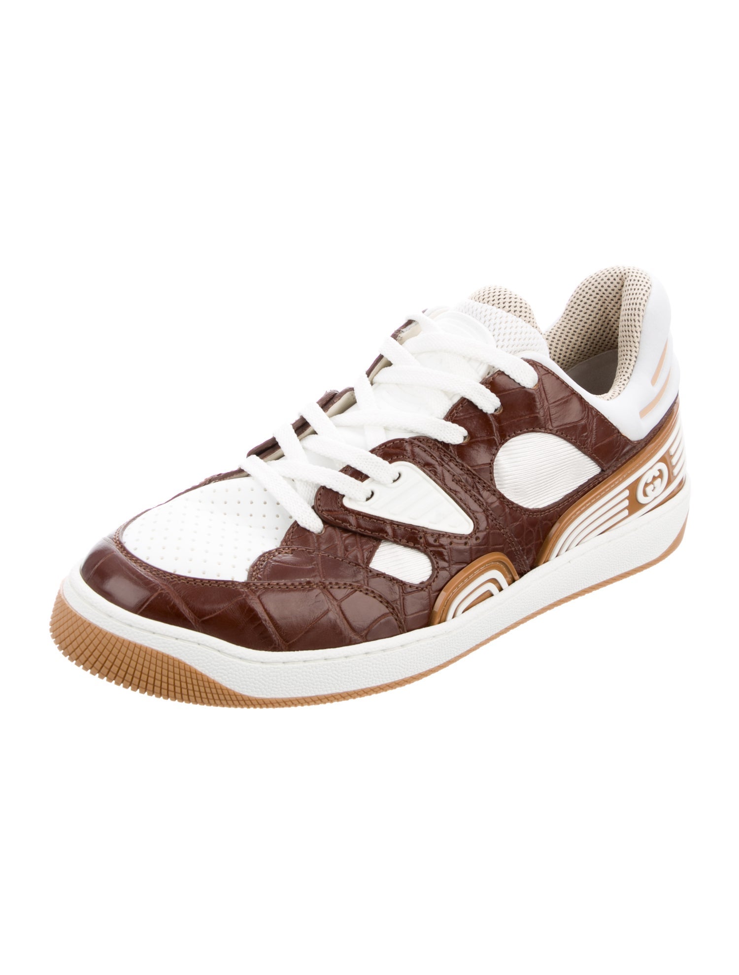 Gucci Interlocking G Logo Leather Sneakers