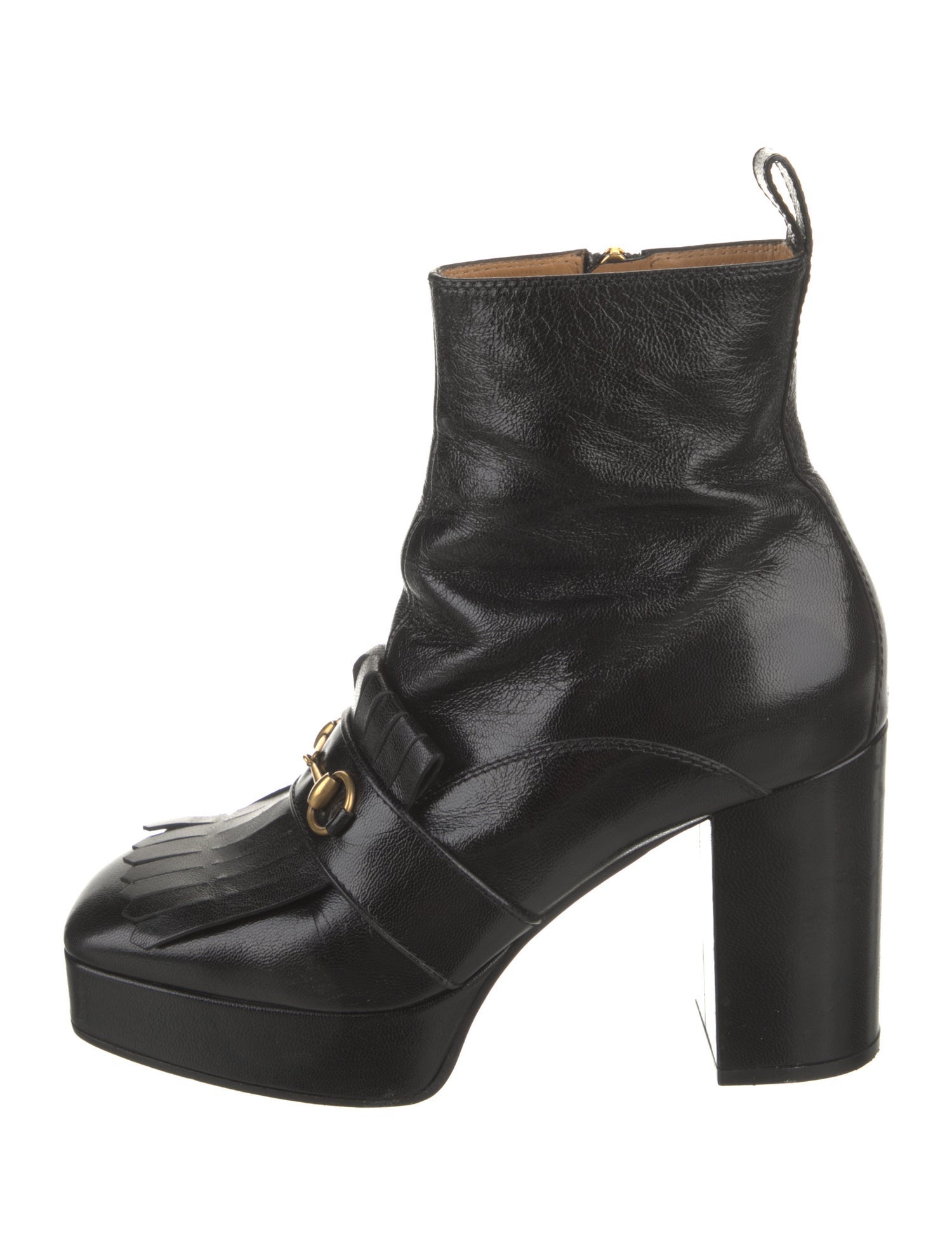 Gucci Horsebit Accent Leather Boots