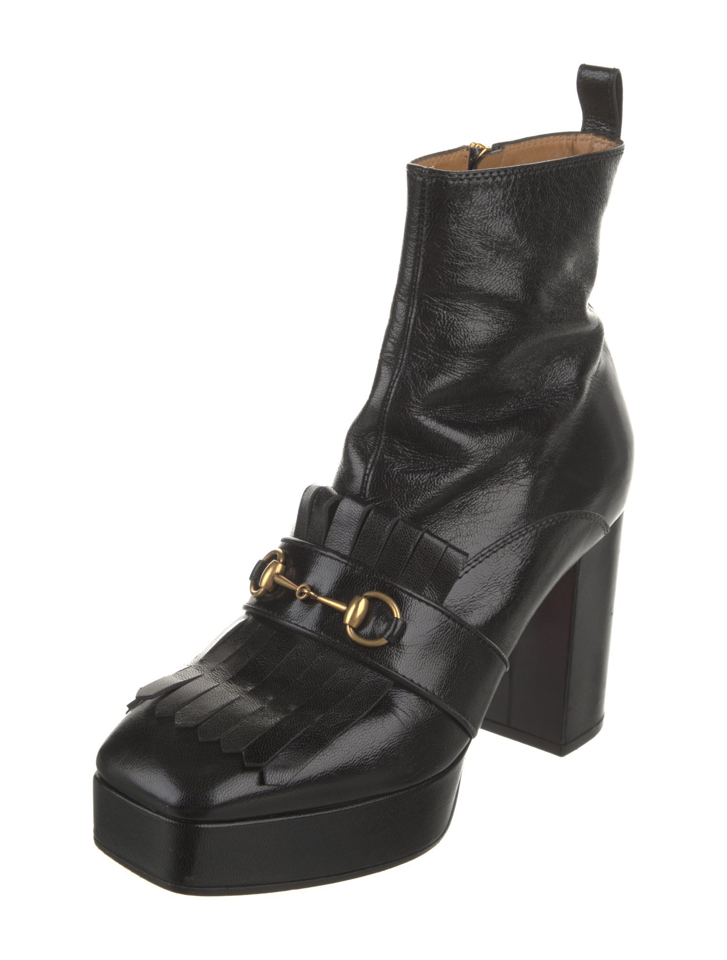 Gucci Horsebit Accent Leather Boots