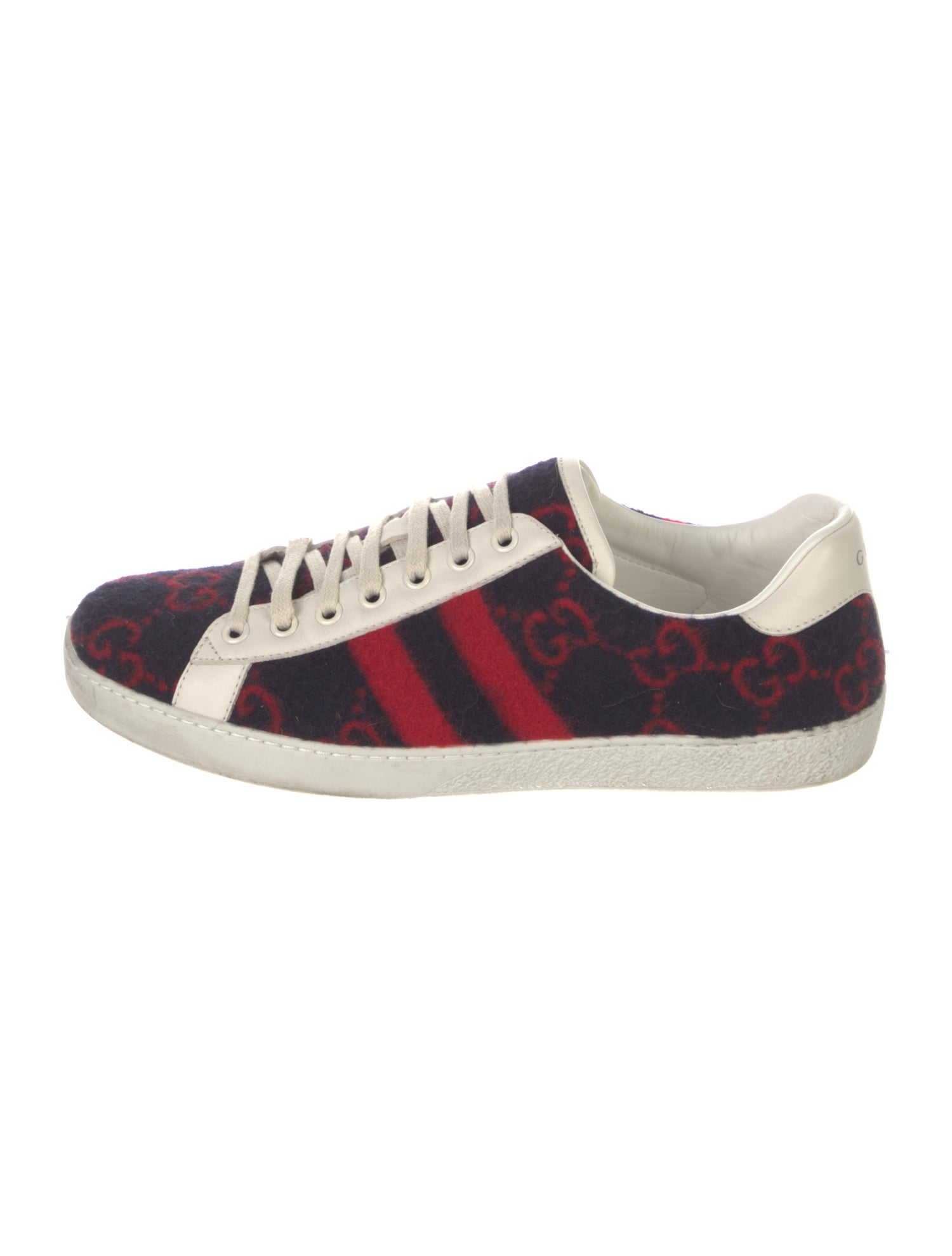 Gucci Web Accent Wool Sneakers
