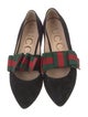 Gucci Web Accent Suede Loafers
