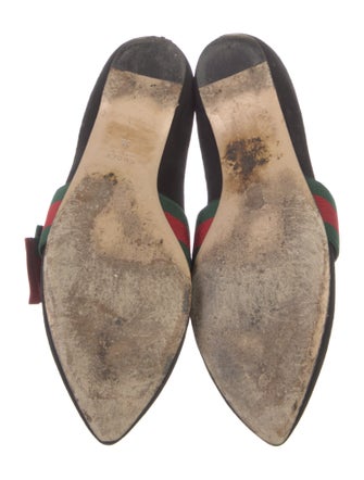 Gucci Web Accent Suede Loafers