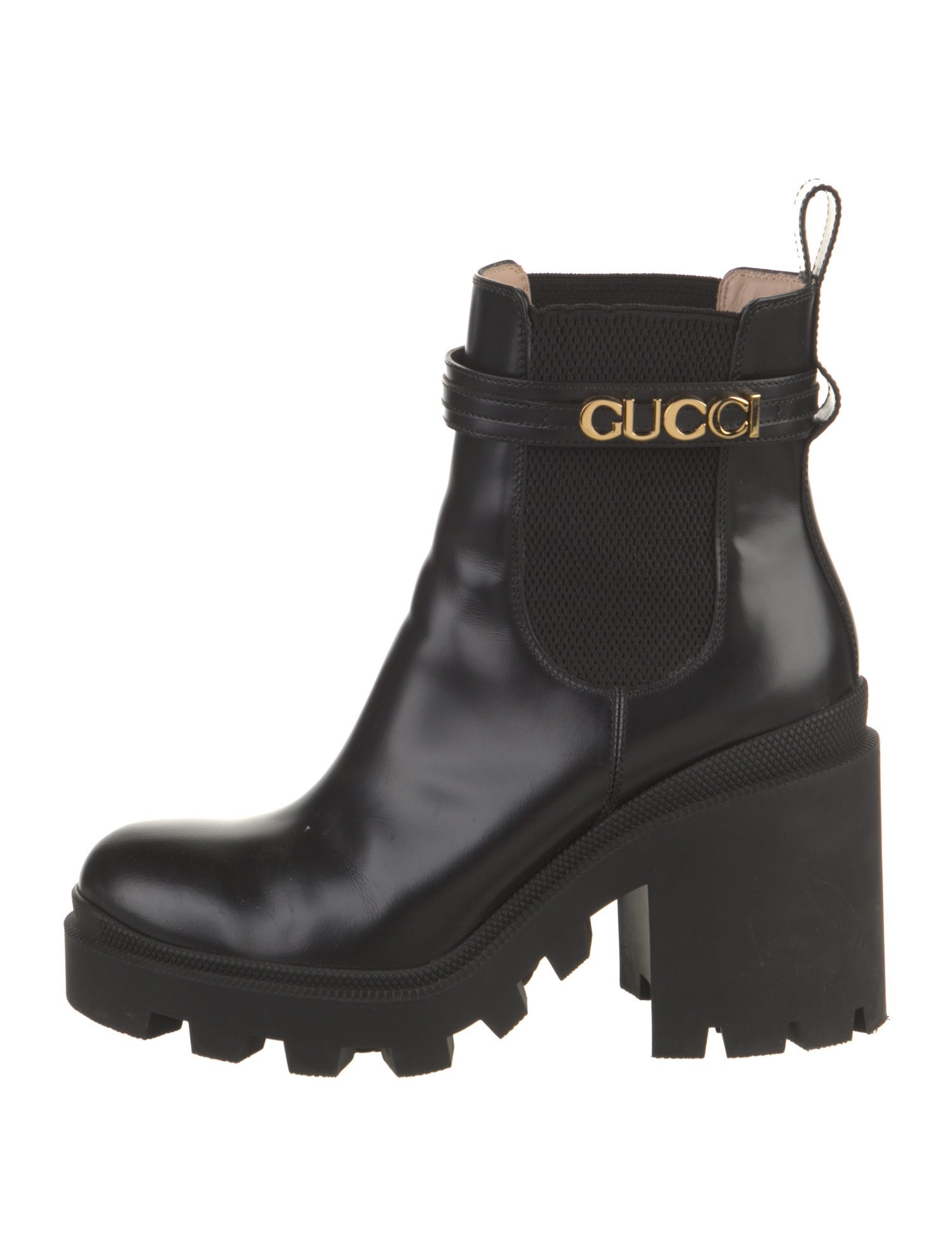 Gucci Leather Studded Accents Boots
