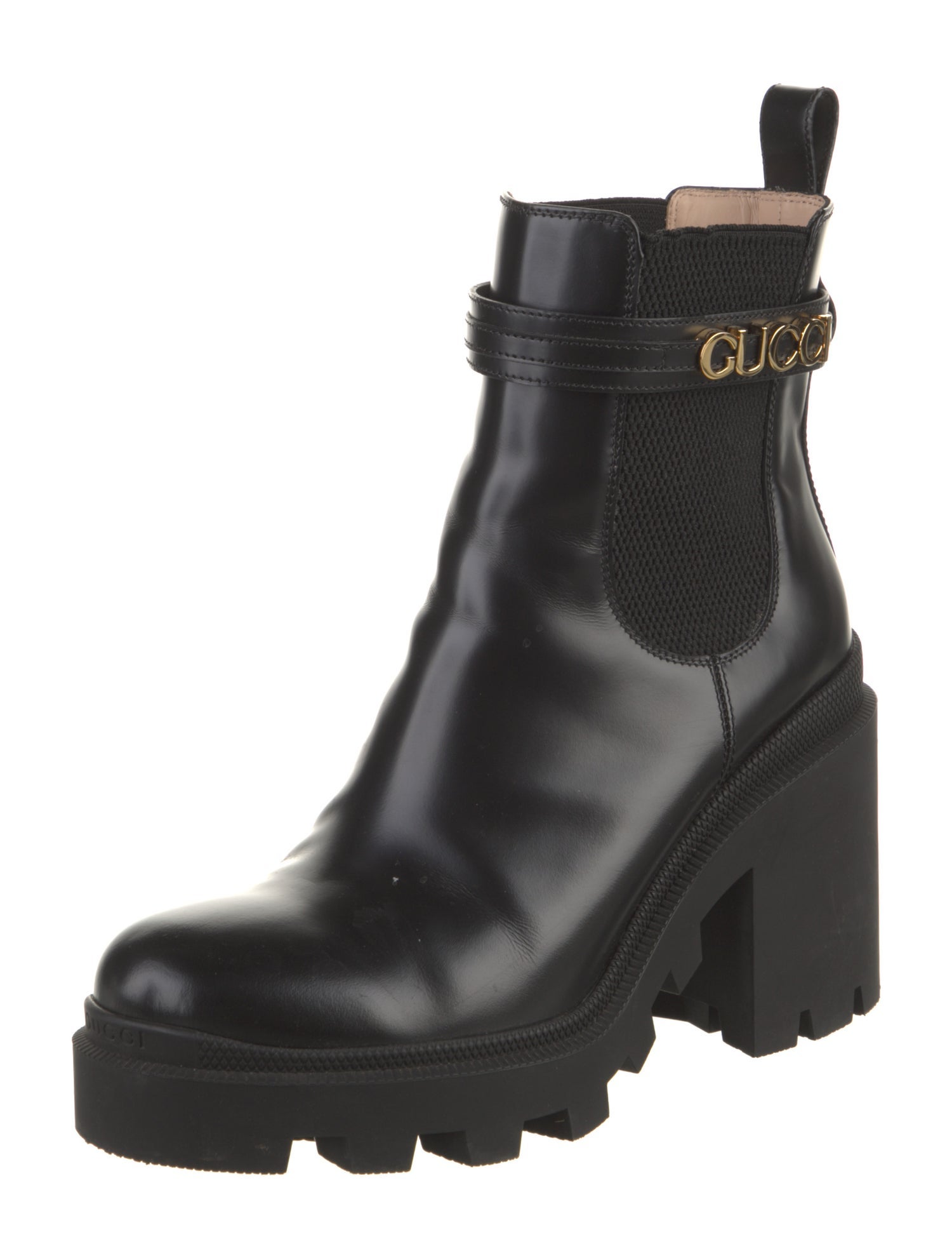 Gucci Leather Studded Accents Boots