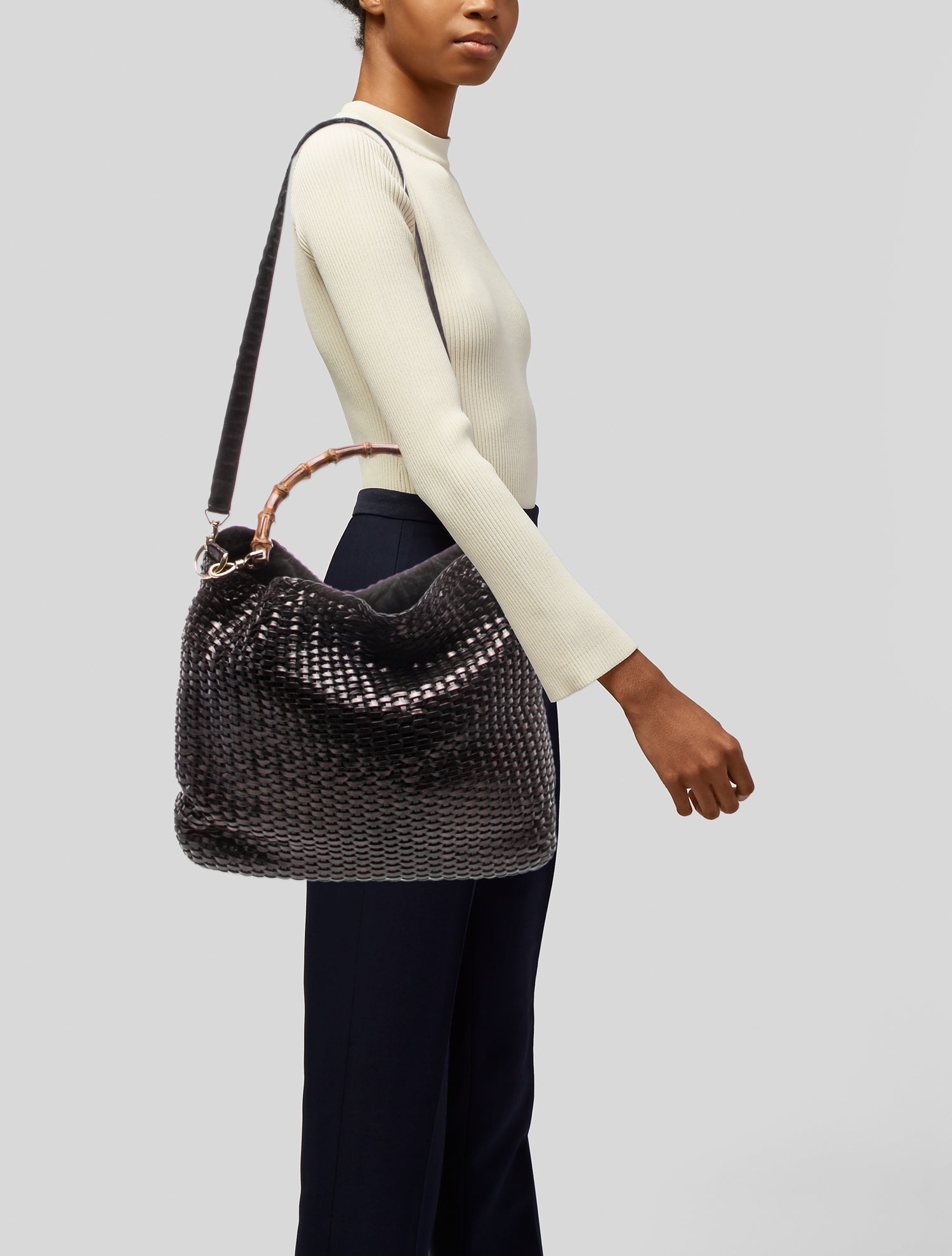 Gucci Bamboo Bamboo Vintage Tote Large Vintage