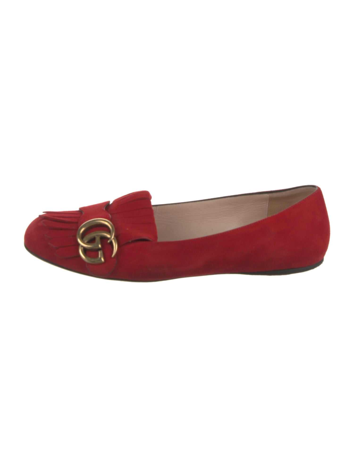 Gucci Double G Logo Suede Loafers