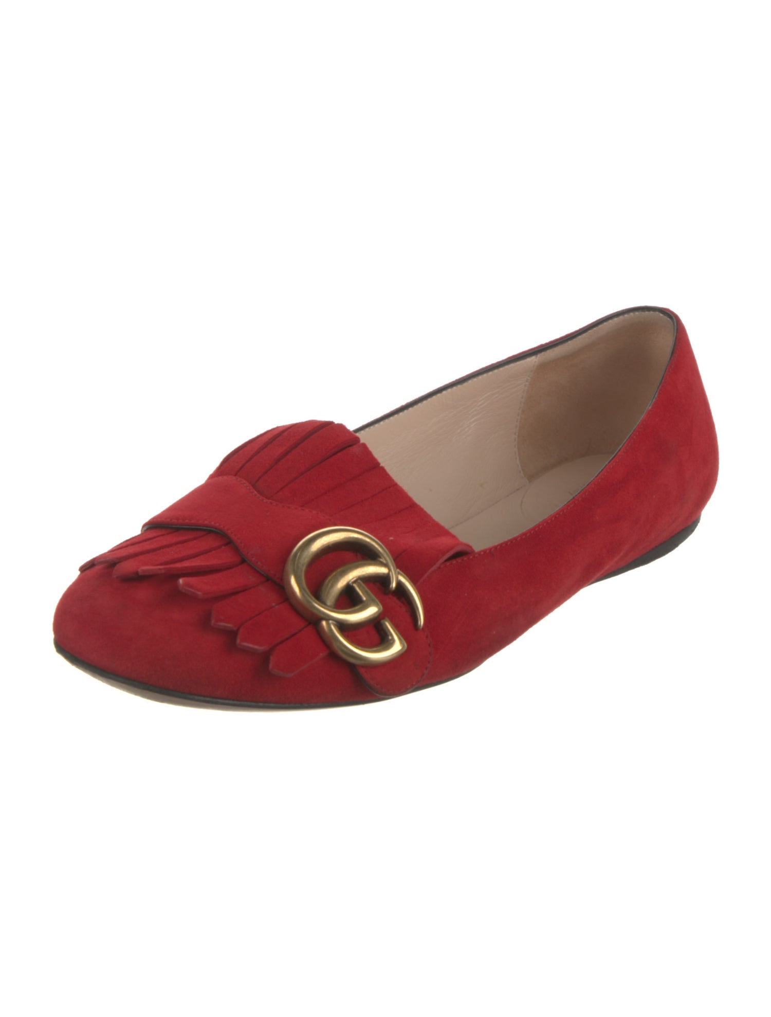 Gucci Double G Logo Suede Loafers
