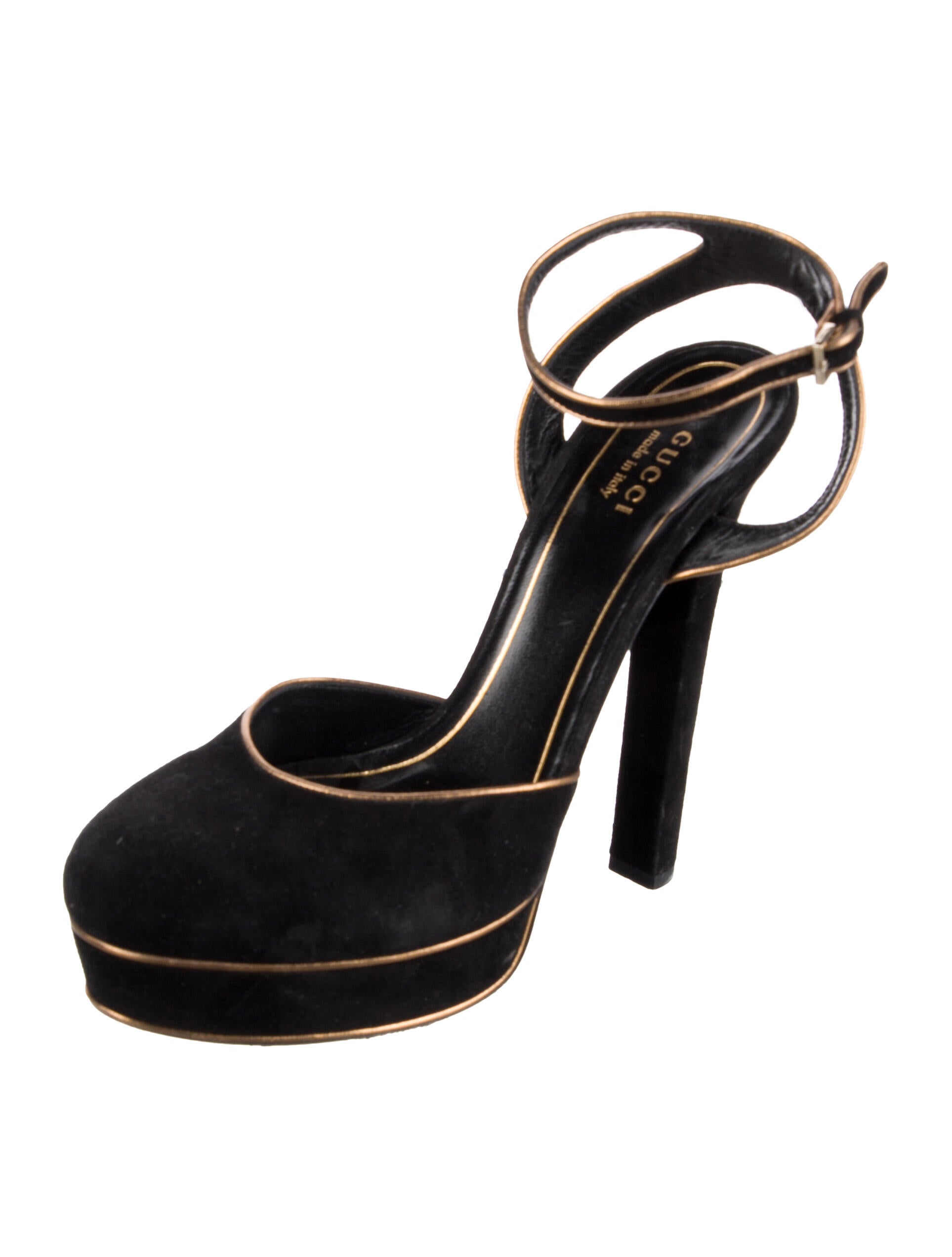 Gucci Suede Striped Pumps