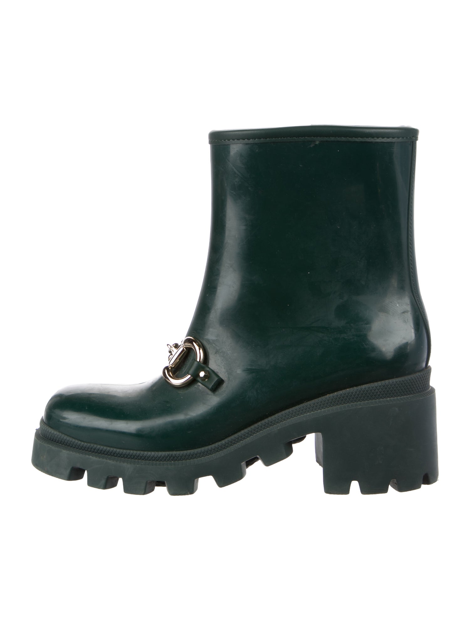 Gucci Horsebit Accent Rubber Rain Boots