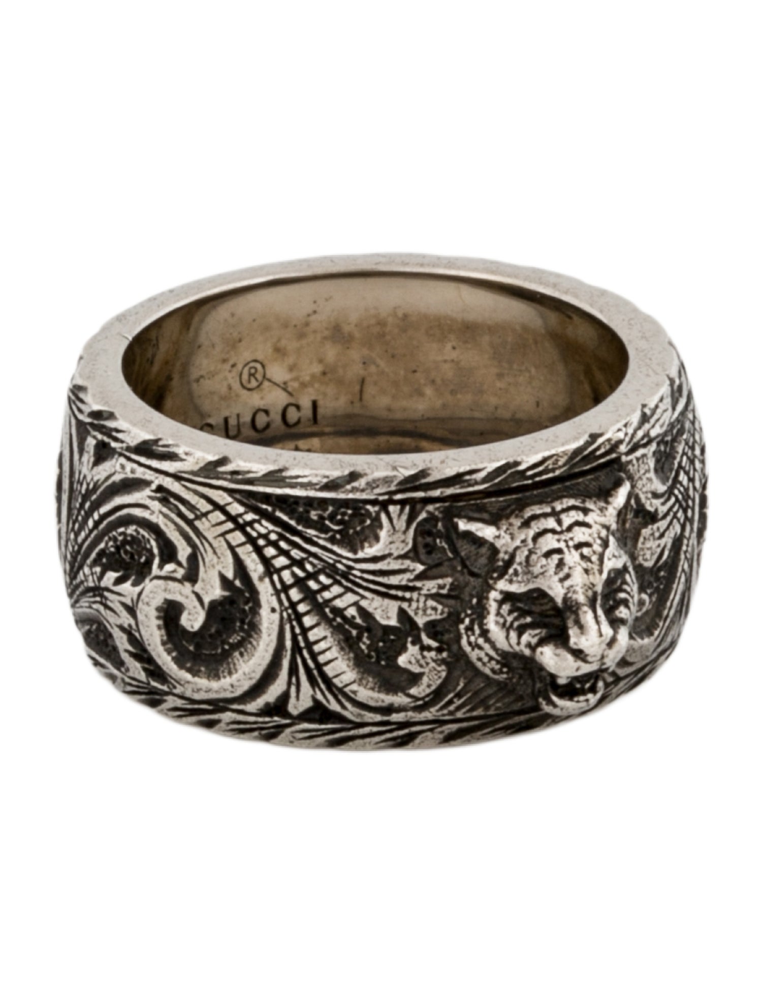 Gucci Gatto Aged Head Ring