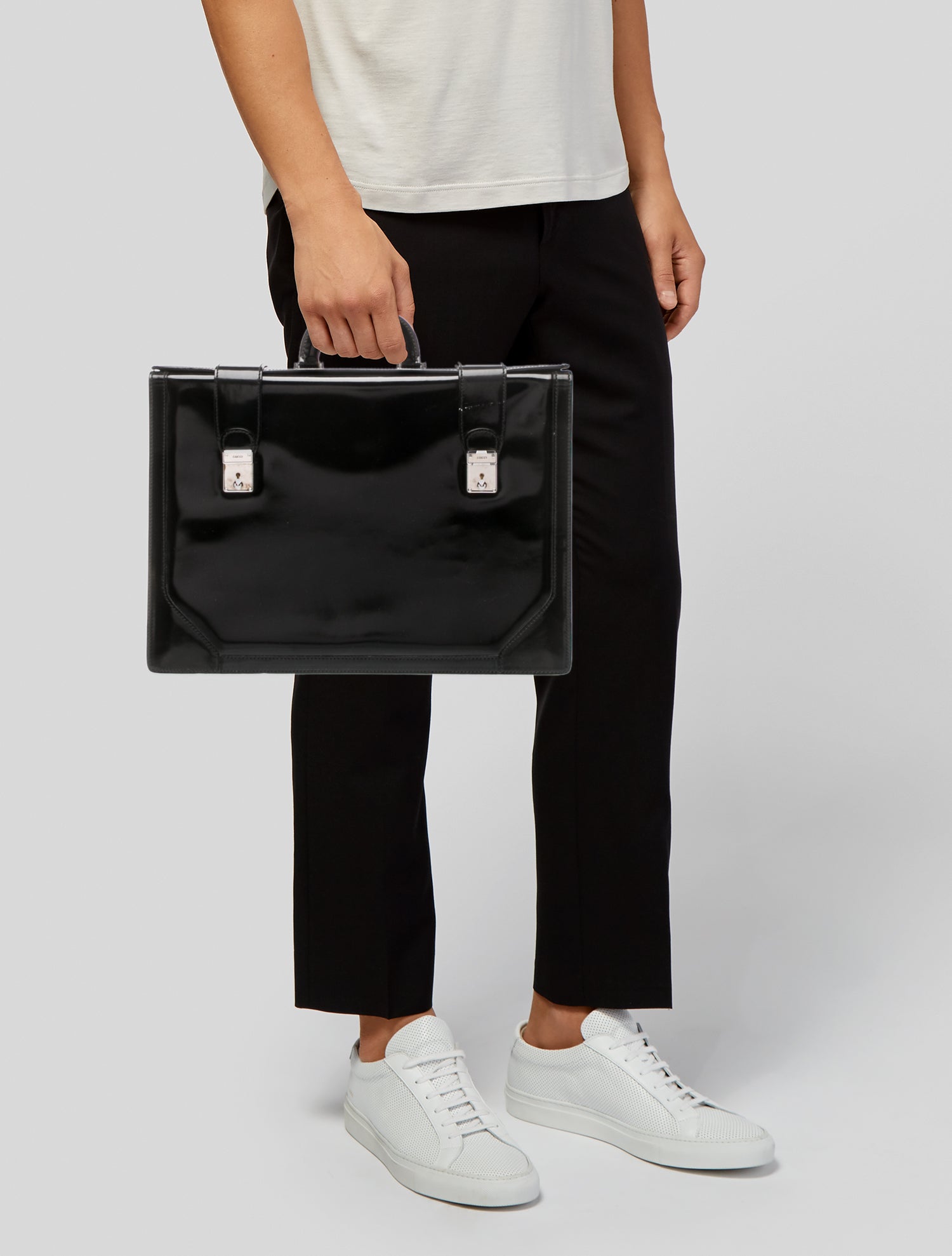 Gucci Patent Leather Briefcase Vintage