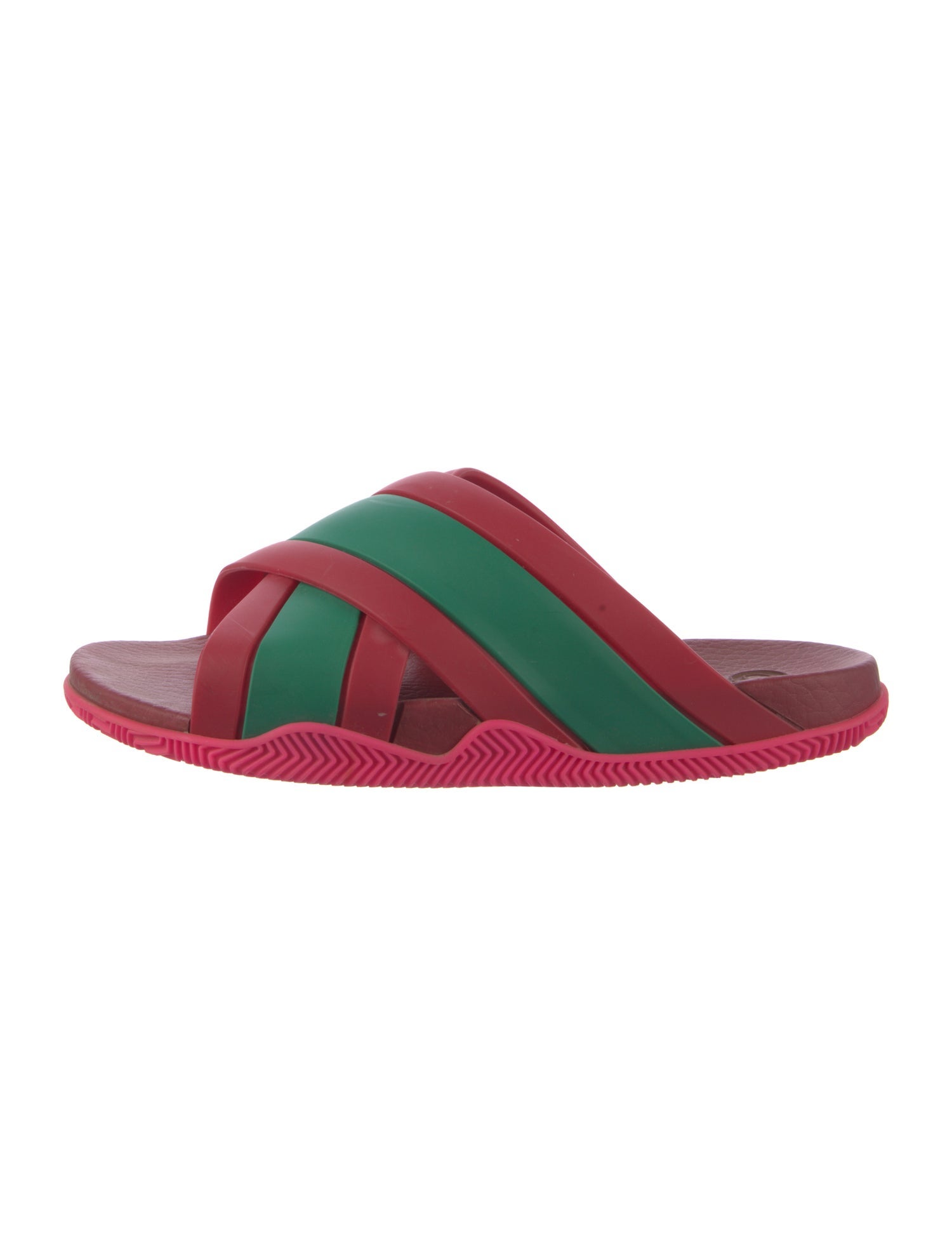 Gucci Rubber Colorblock Pattern Slides
