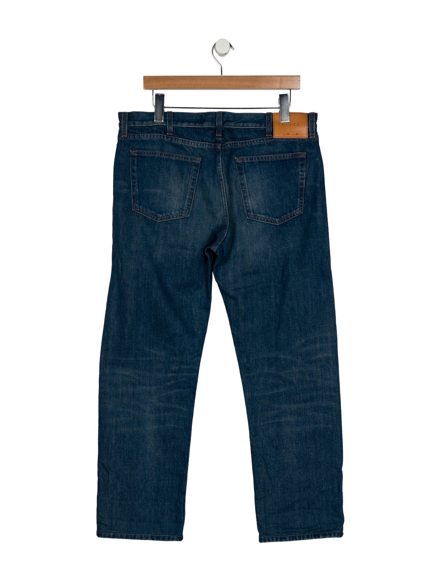 Gucci Web Accent Straight-Leg Jeans