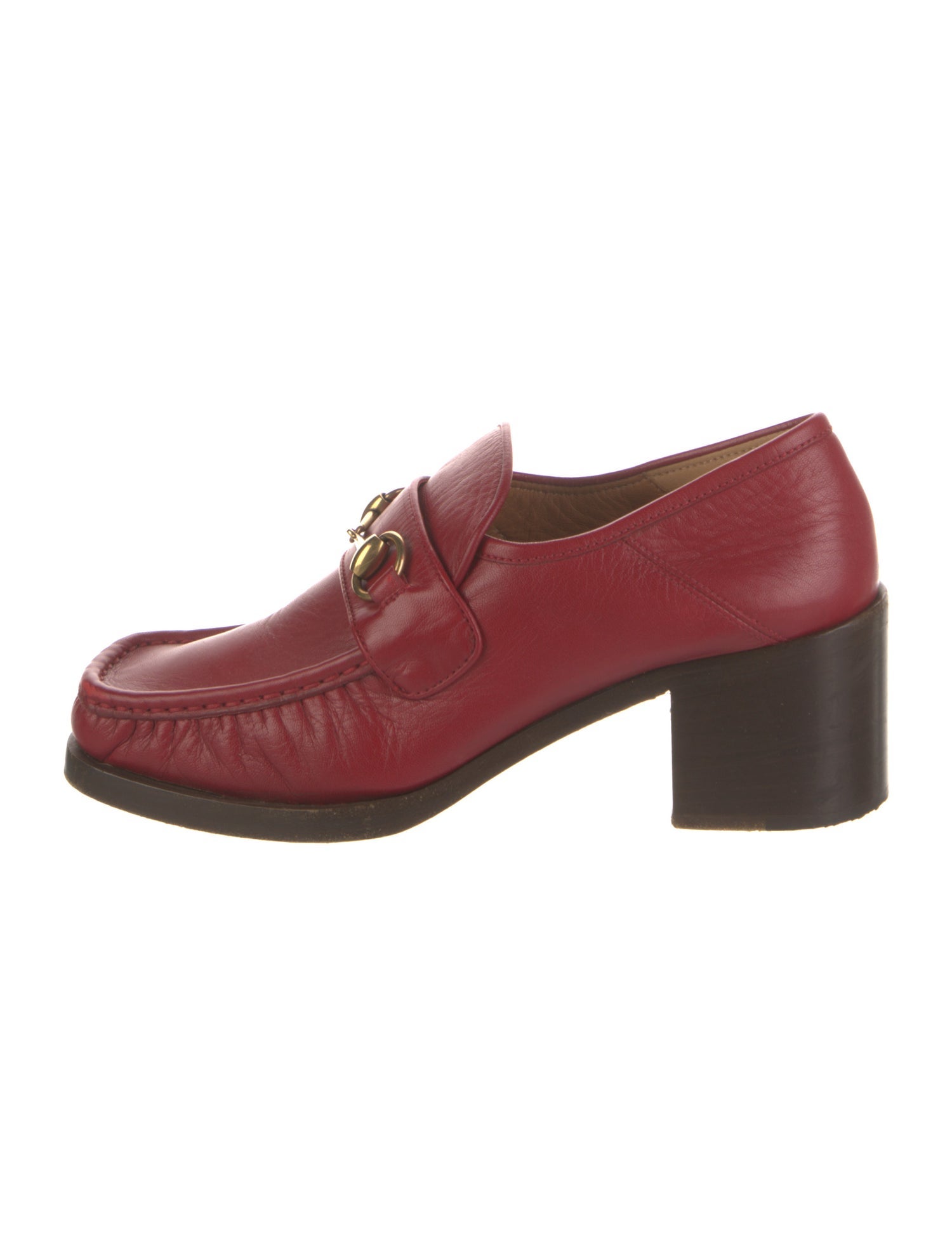 Gucci Horsebit Accent Leather Pumps