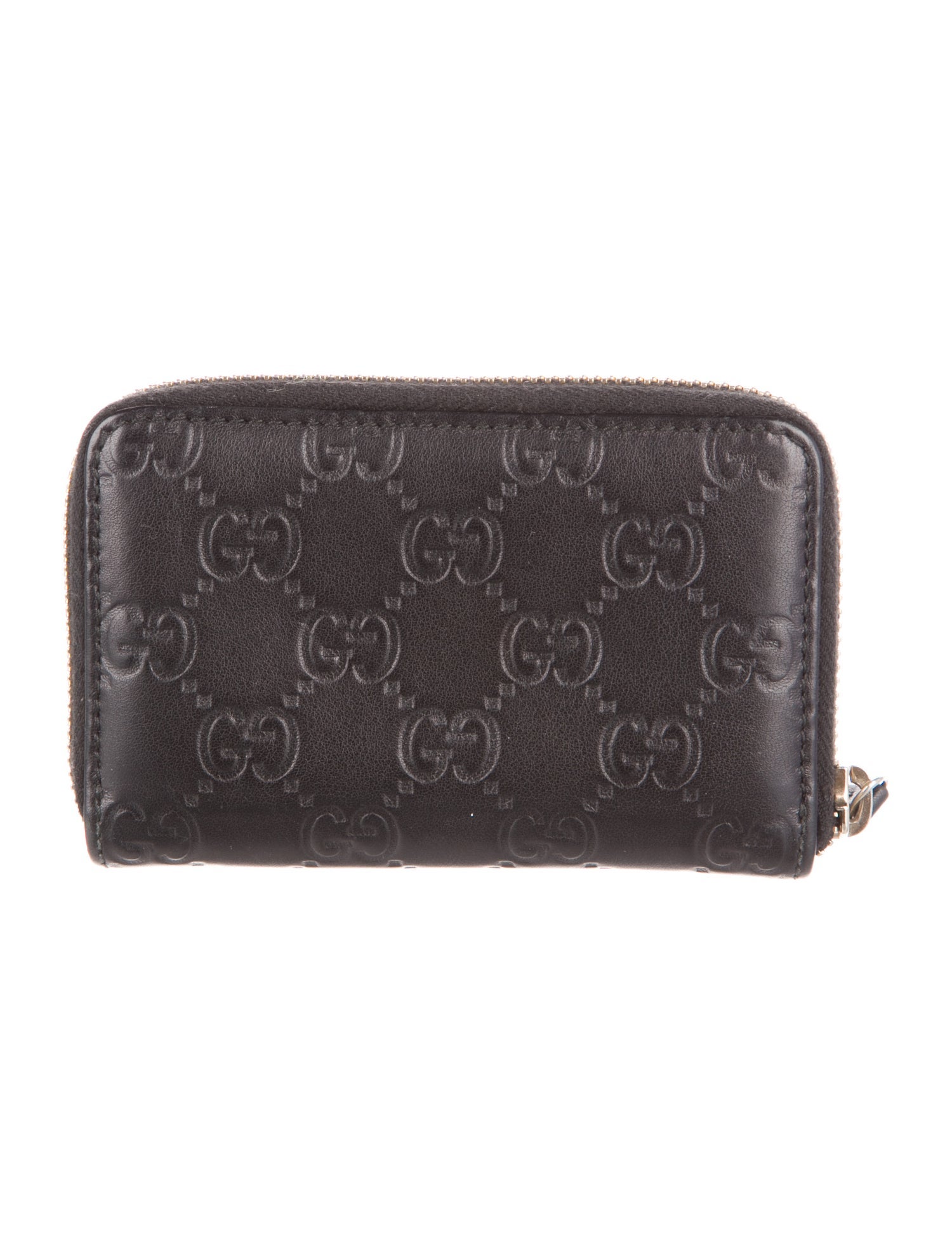 Gucci Signature Zip Around Card Case GG Signature Wallet