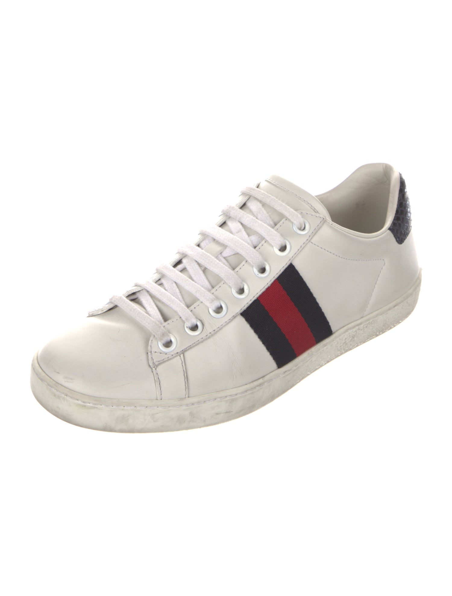 Gucci Sylvie Web Accent Leather Sneakers