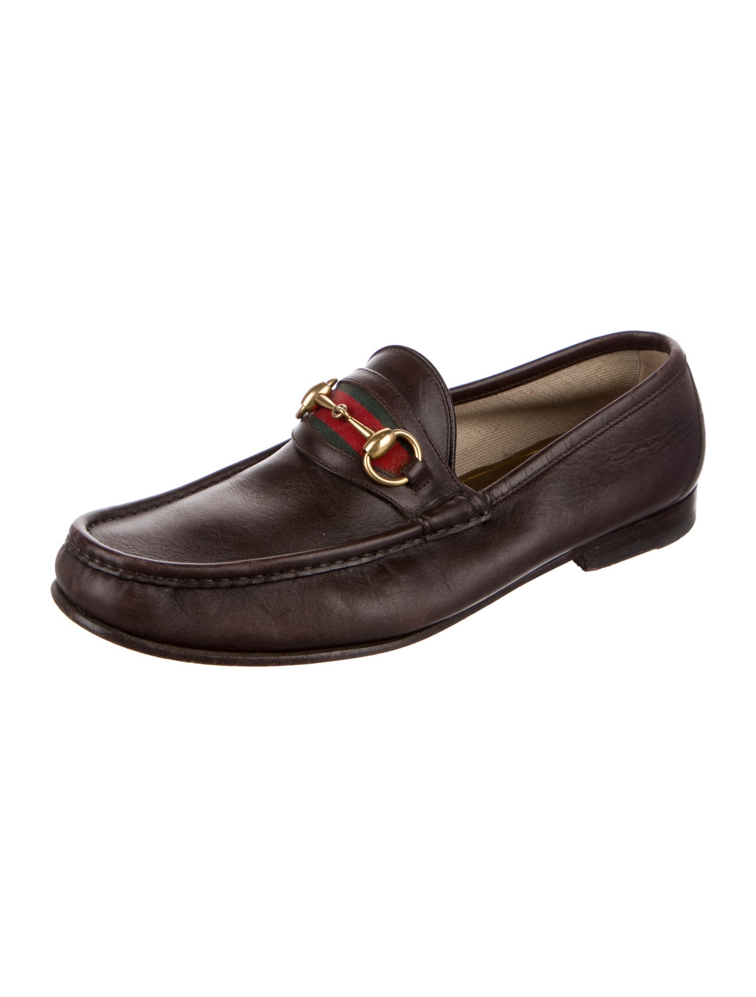 Gucci Vintage Web Accent Dress Loafers