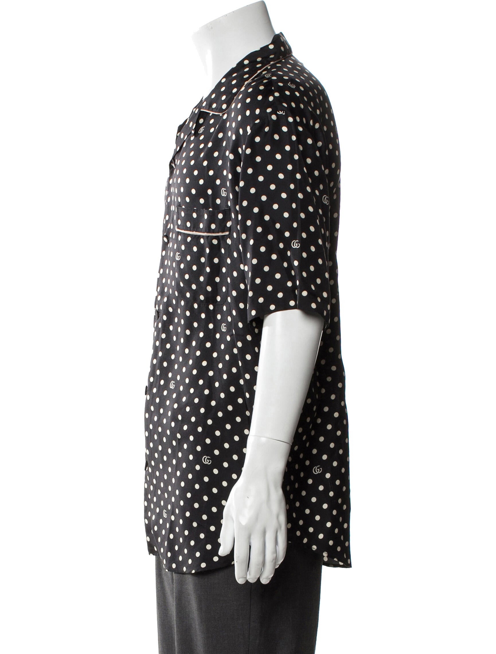 Gucci Double G Logo Silk Shirt