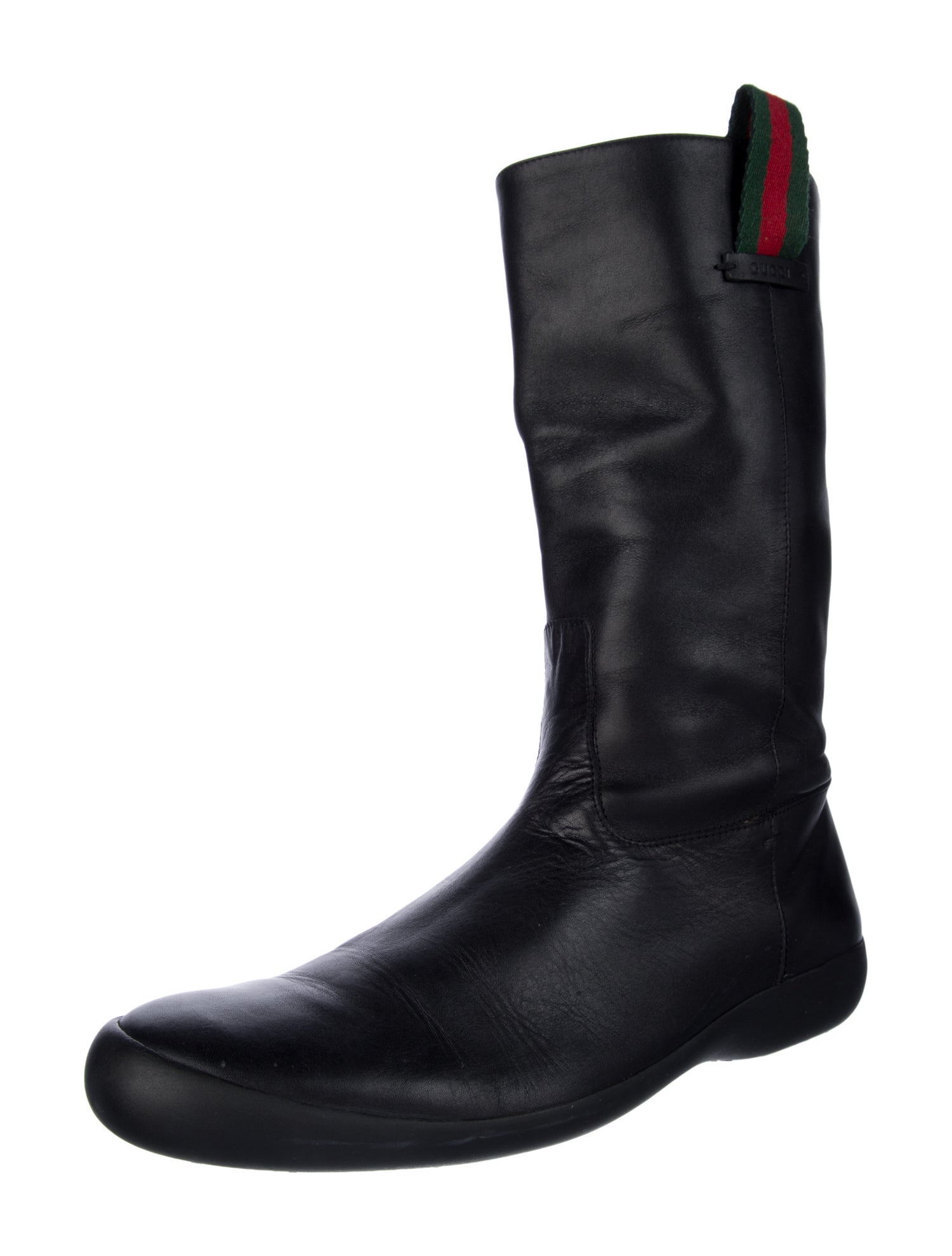 Gucci Interlocking CC Logo Leather Boots