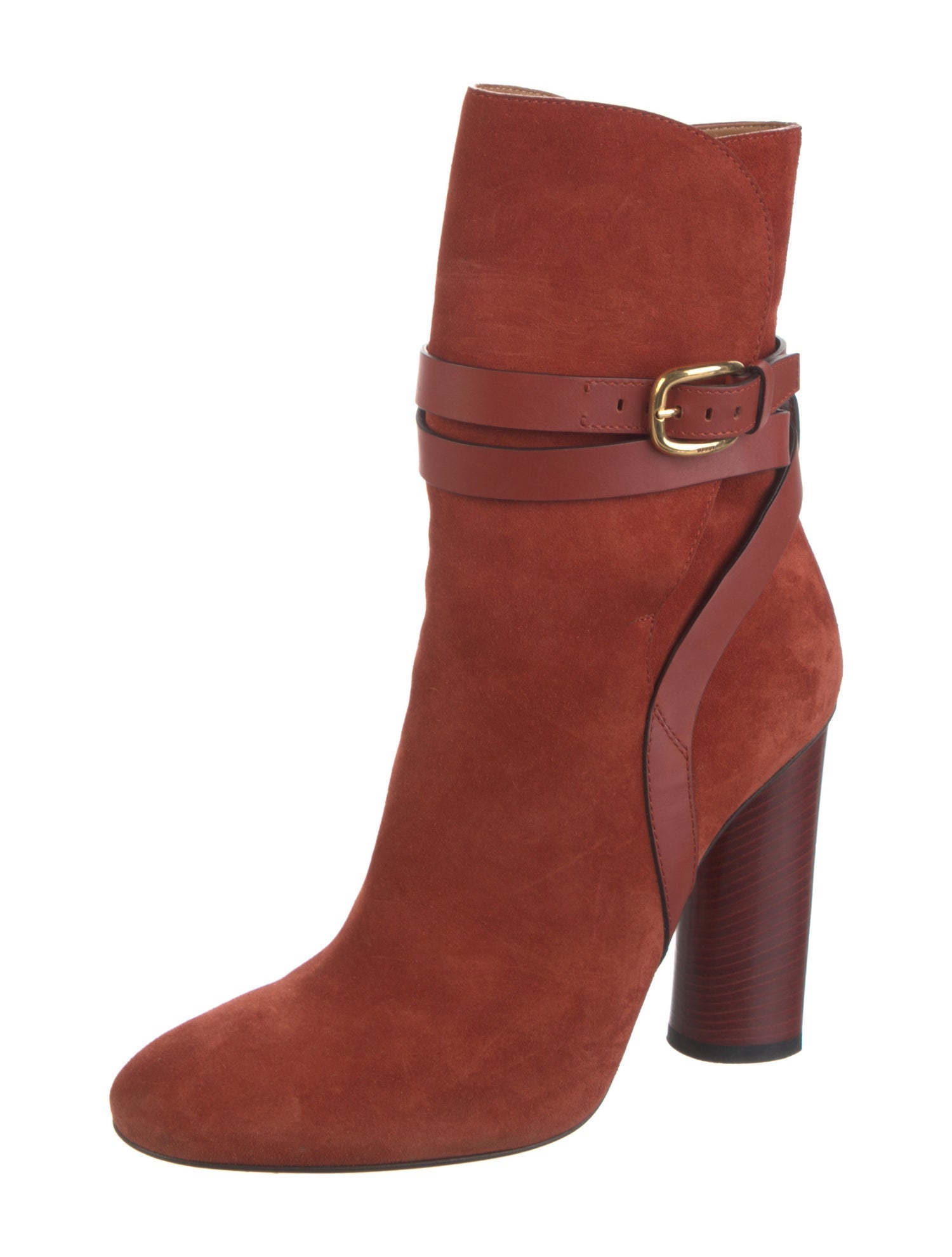 Gucci Suede Leather Trim Embellishment Boots