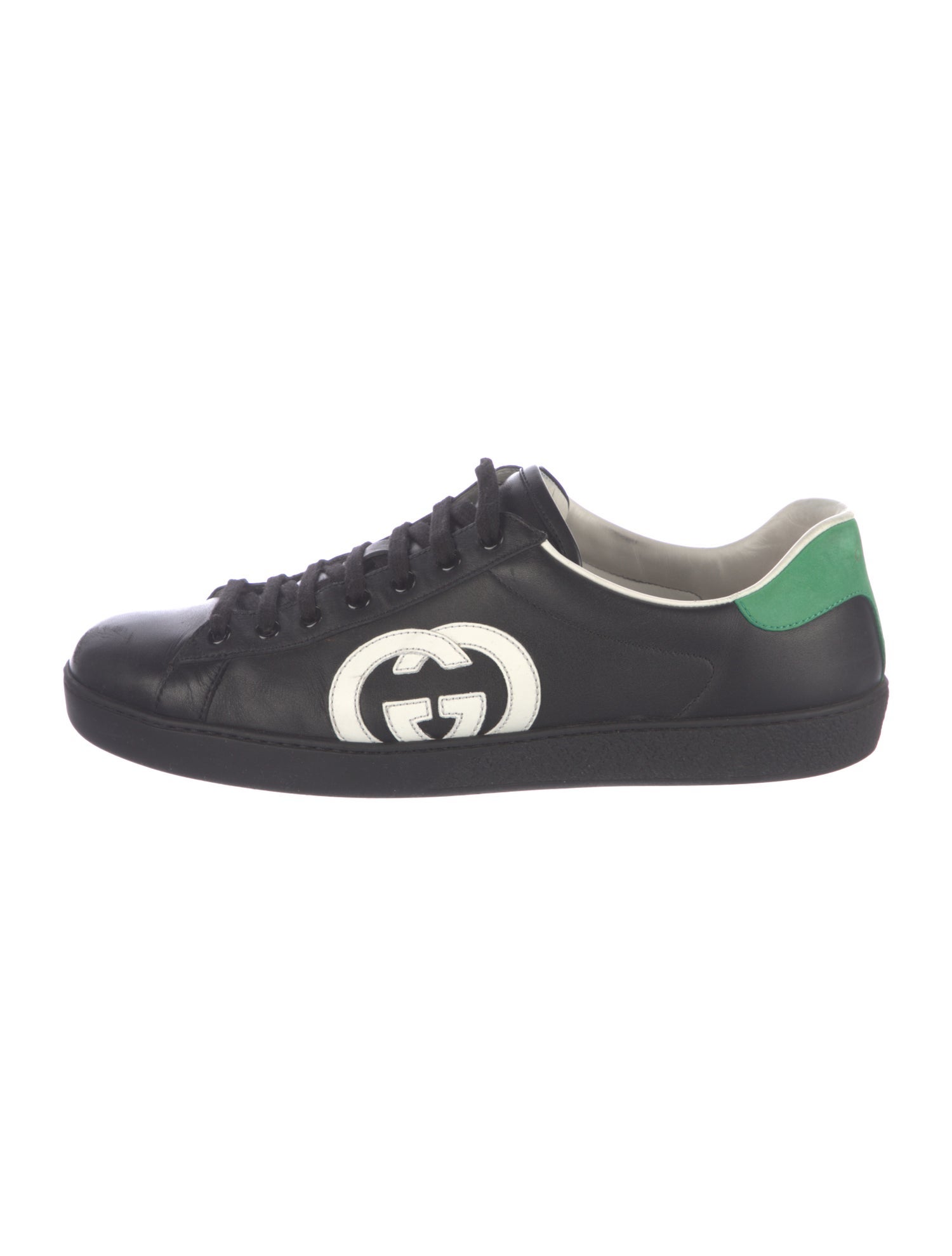 Gucci Interlocking G Logo Leather Sneakers