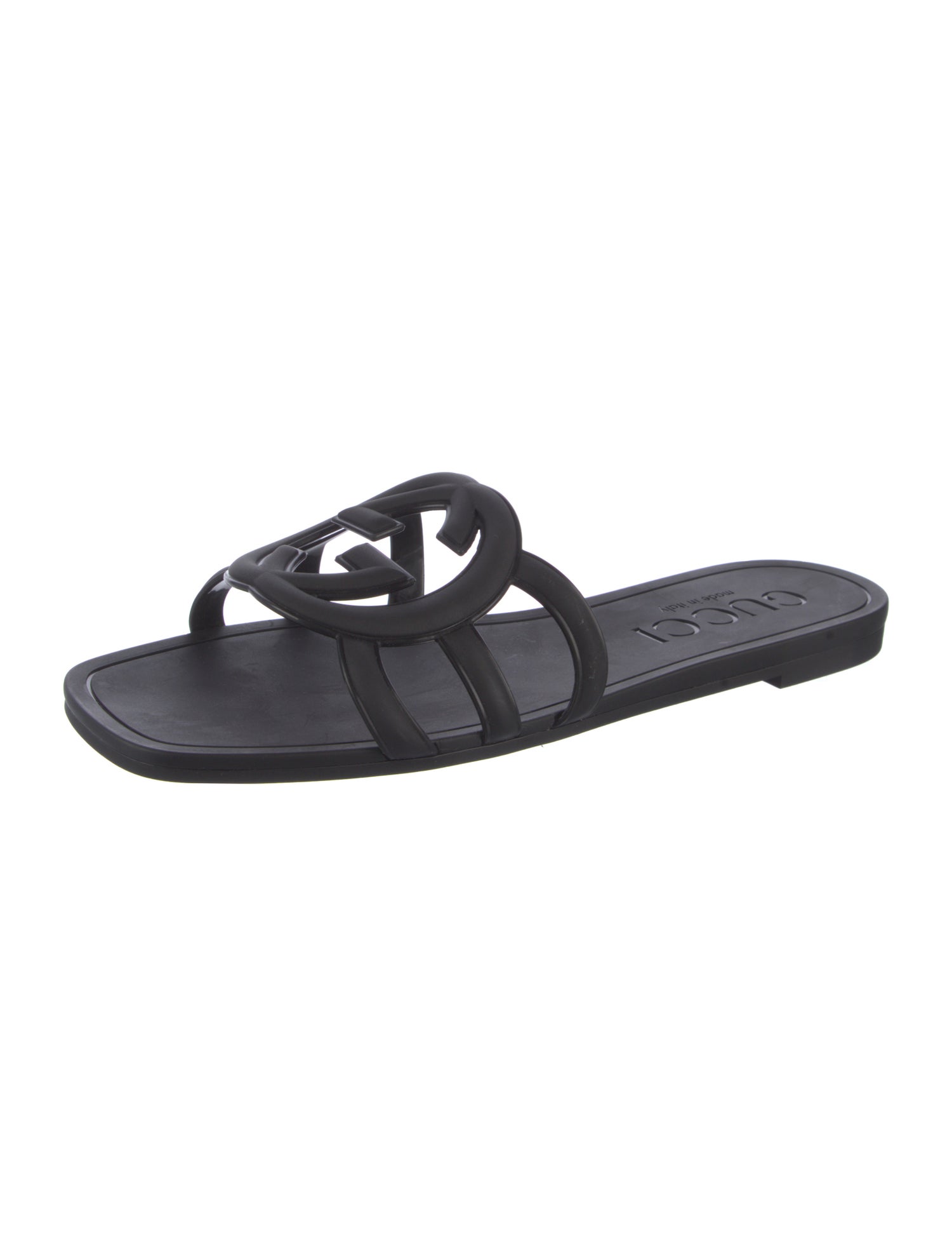 Gucci Interlocking G Logo Rubber Slides