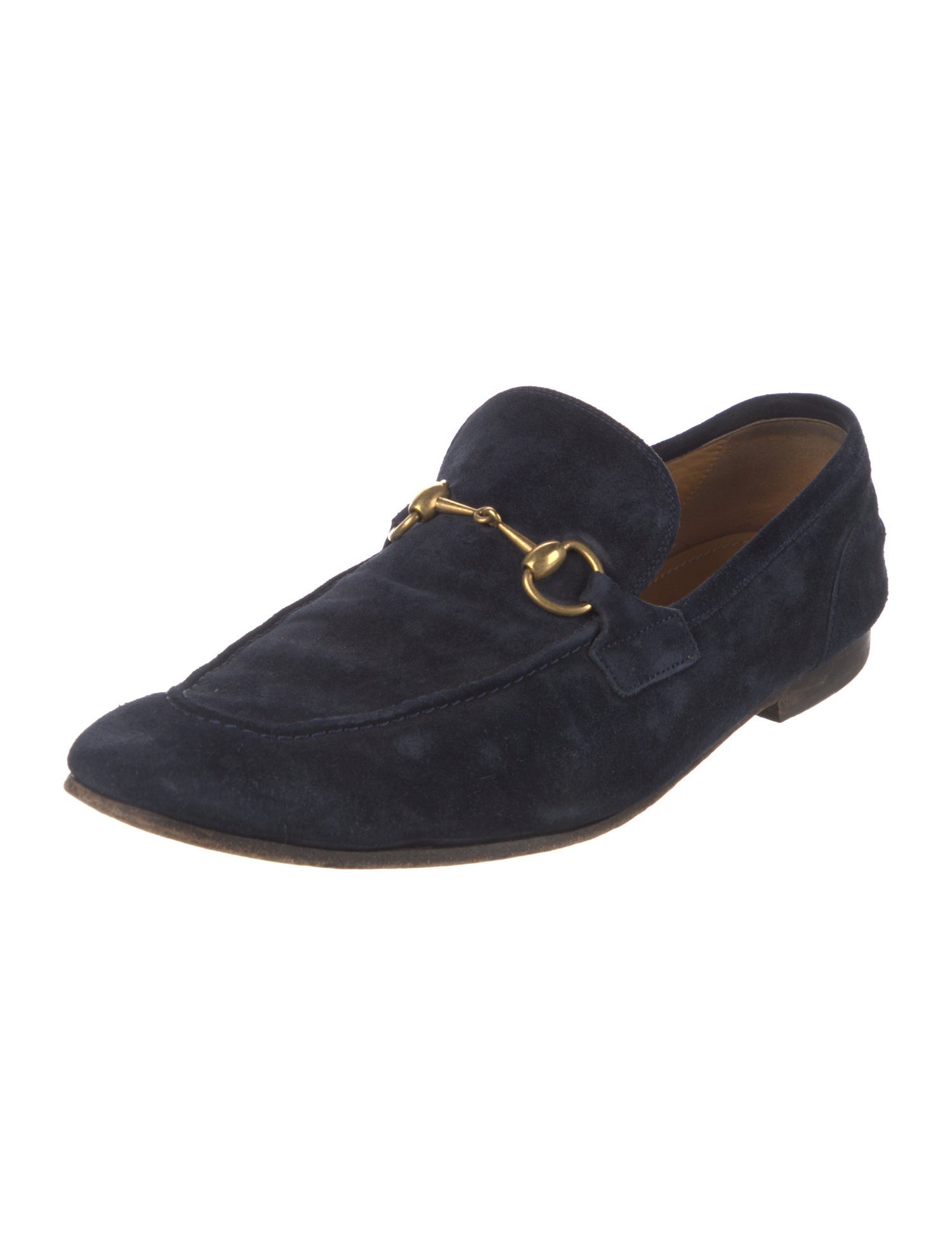 Gucci Horsebit Accent Suede Dress Loafers
