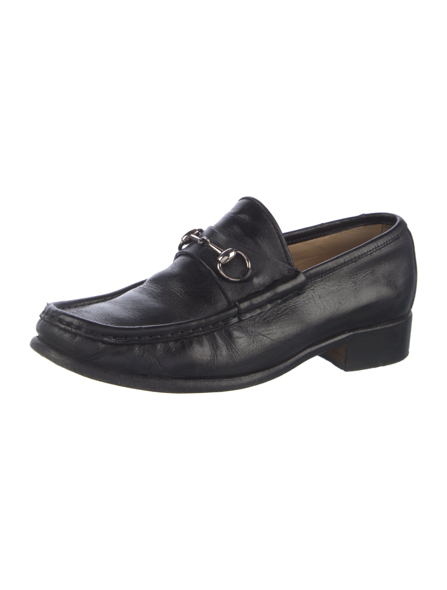 Gucci Horsebit Accent Leather Loafers