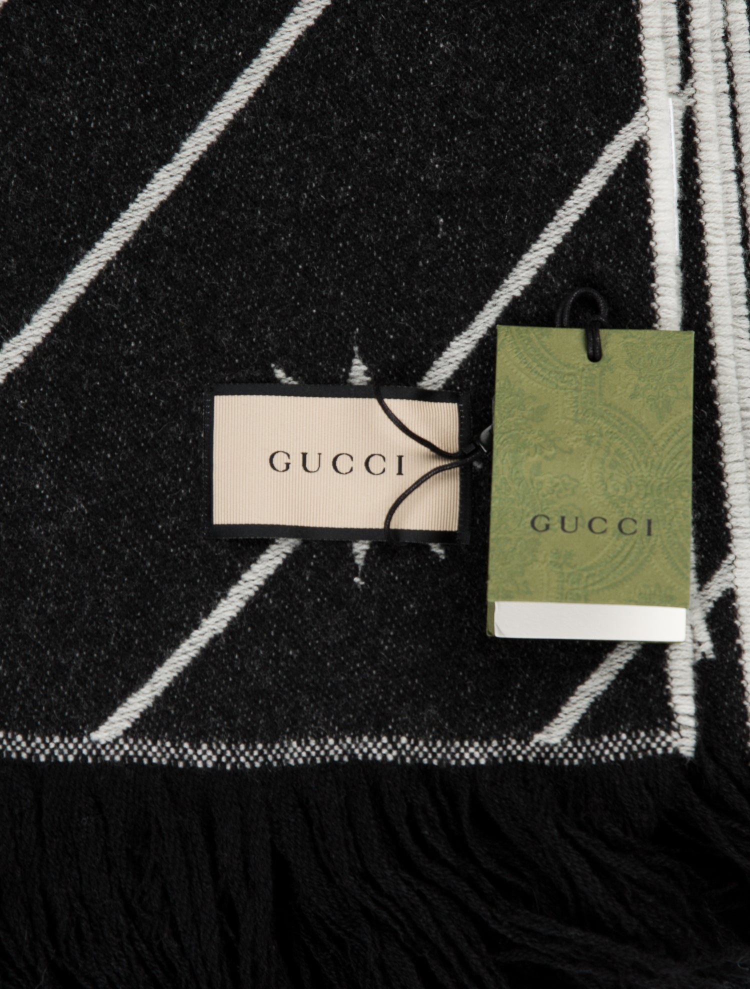 Gucci Plaid Diagonal GG & Stars Throw Blanket