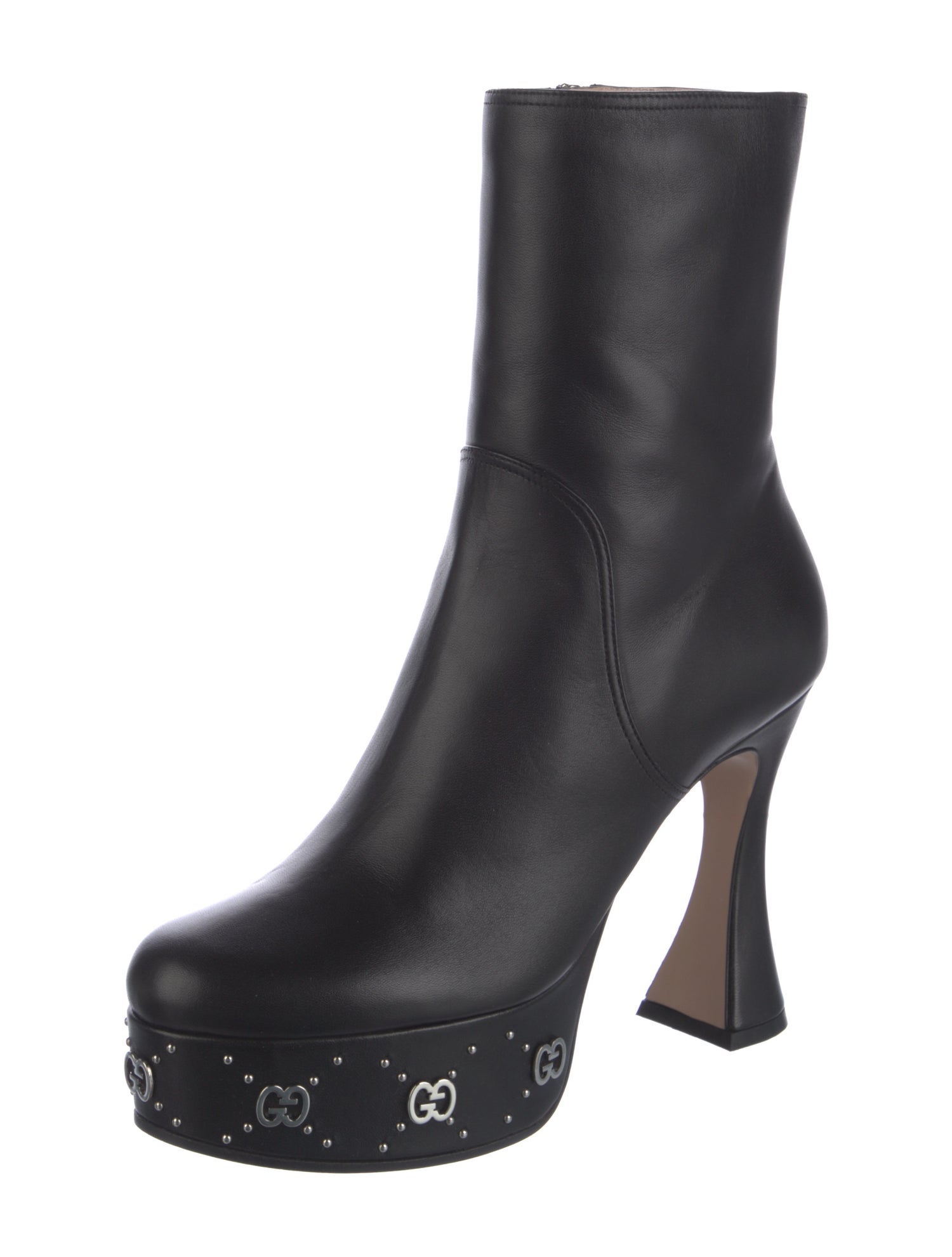 Gucci GG Logo Leather Boots