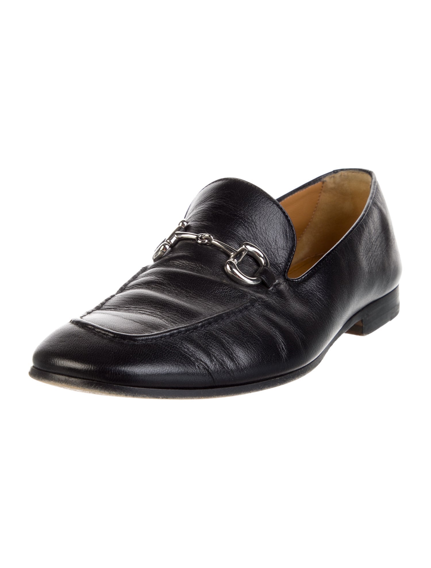 Gucci Horsebit Accent Leather Dress Loafers