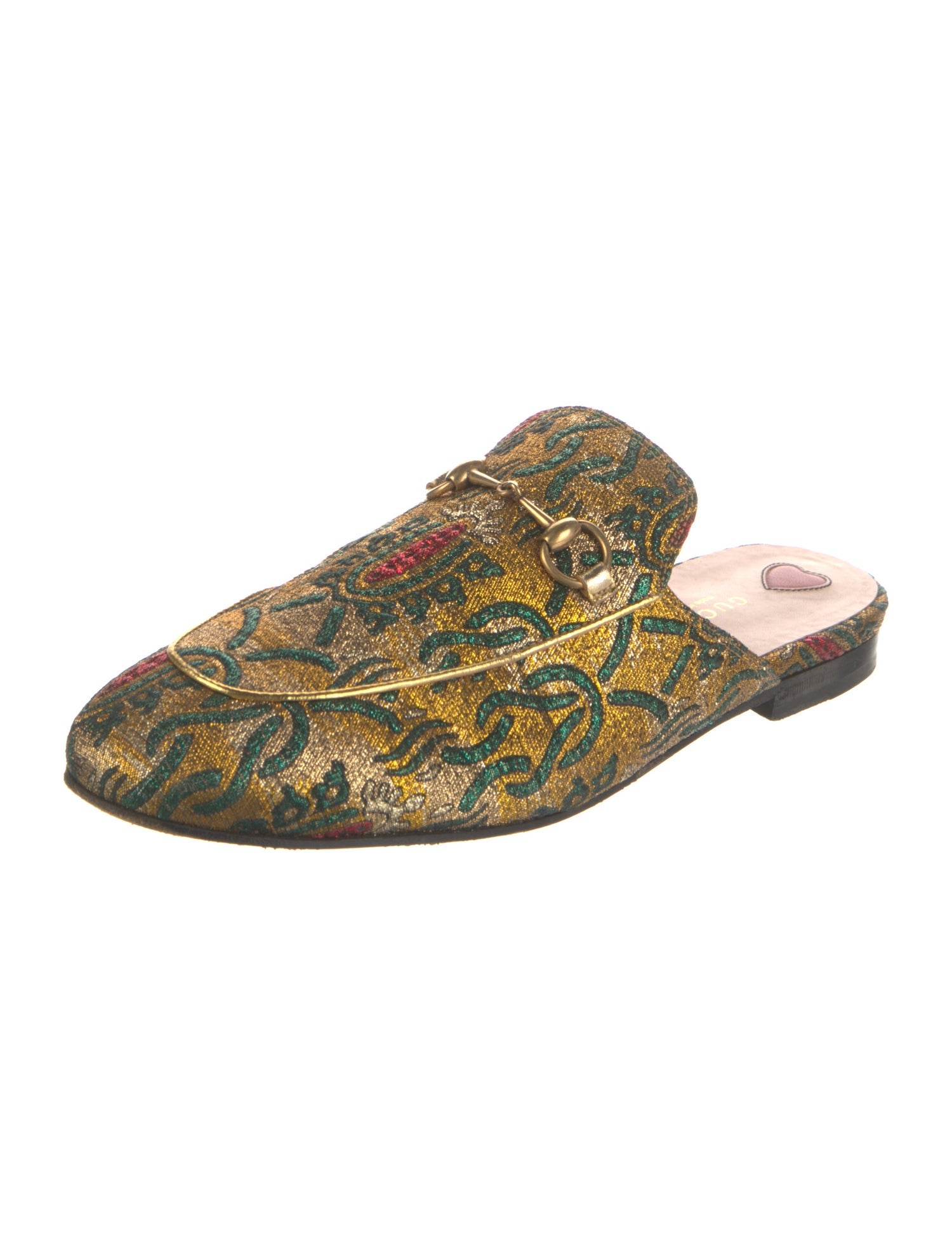 Gucci Horsebit Accent Printed Mules