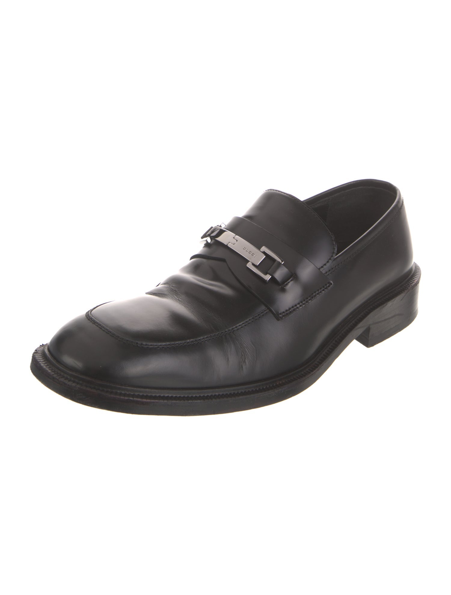 Gucci Horsebit Accent Leather Dress Loafers