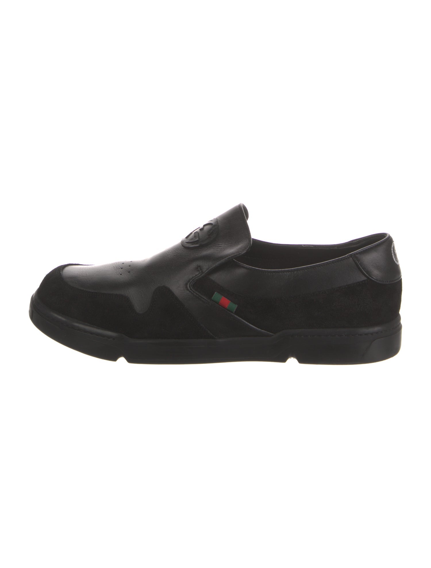 Gucci Web Accent Leather Dress Loafers