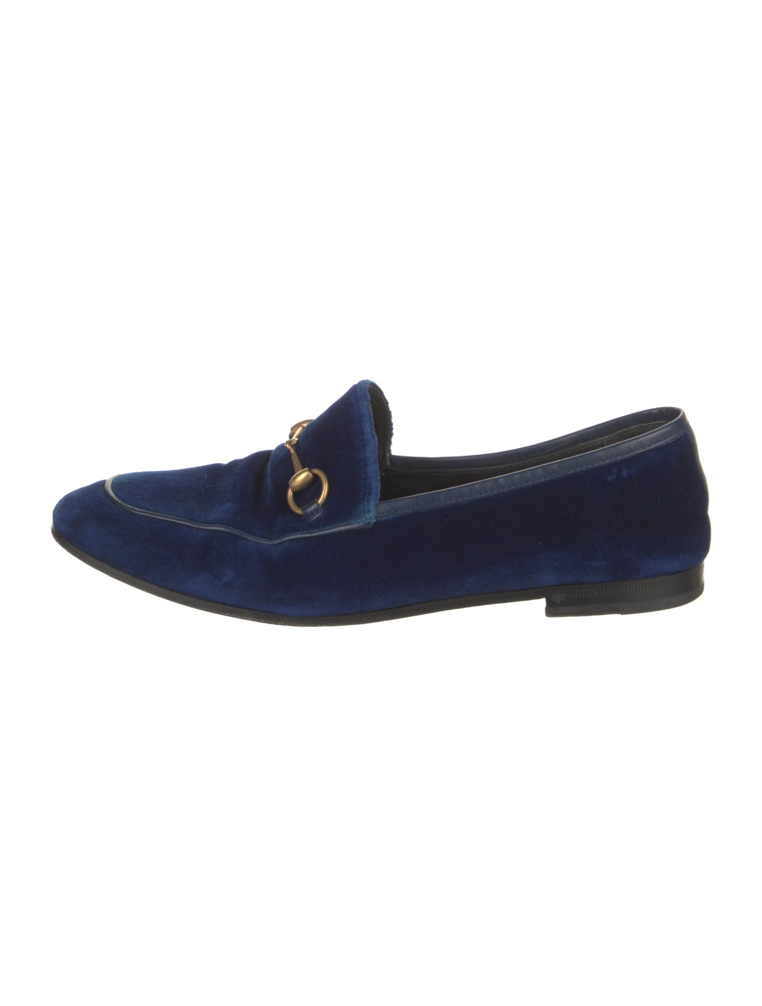 Gucci Horsebit Accent Velvet Loafers