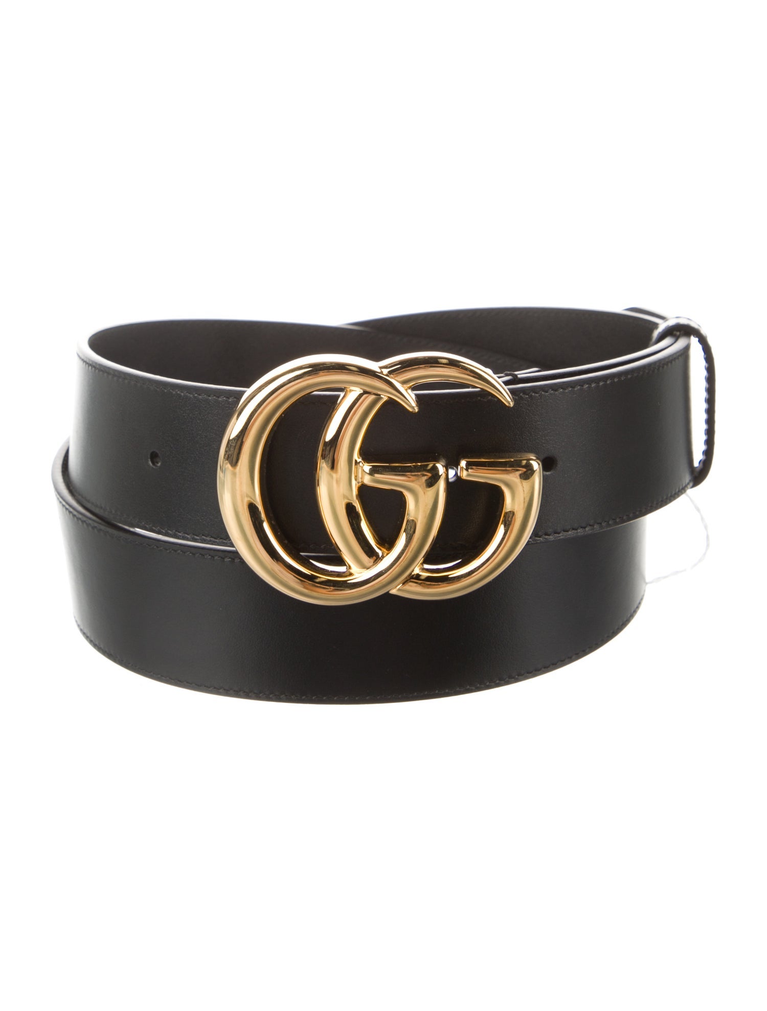 Gucci Double G Logo Leather Belt