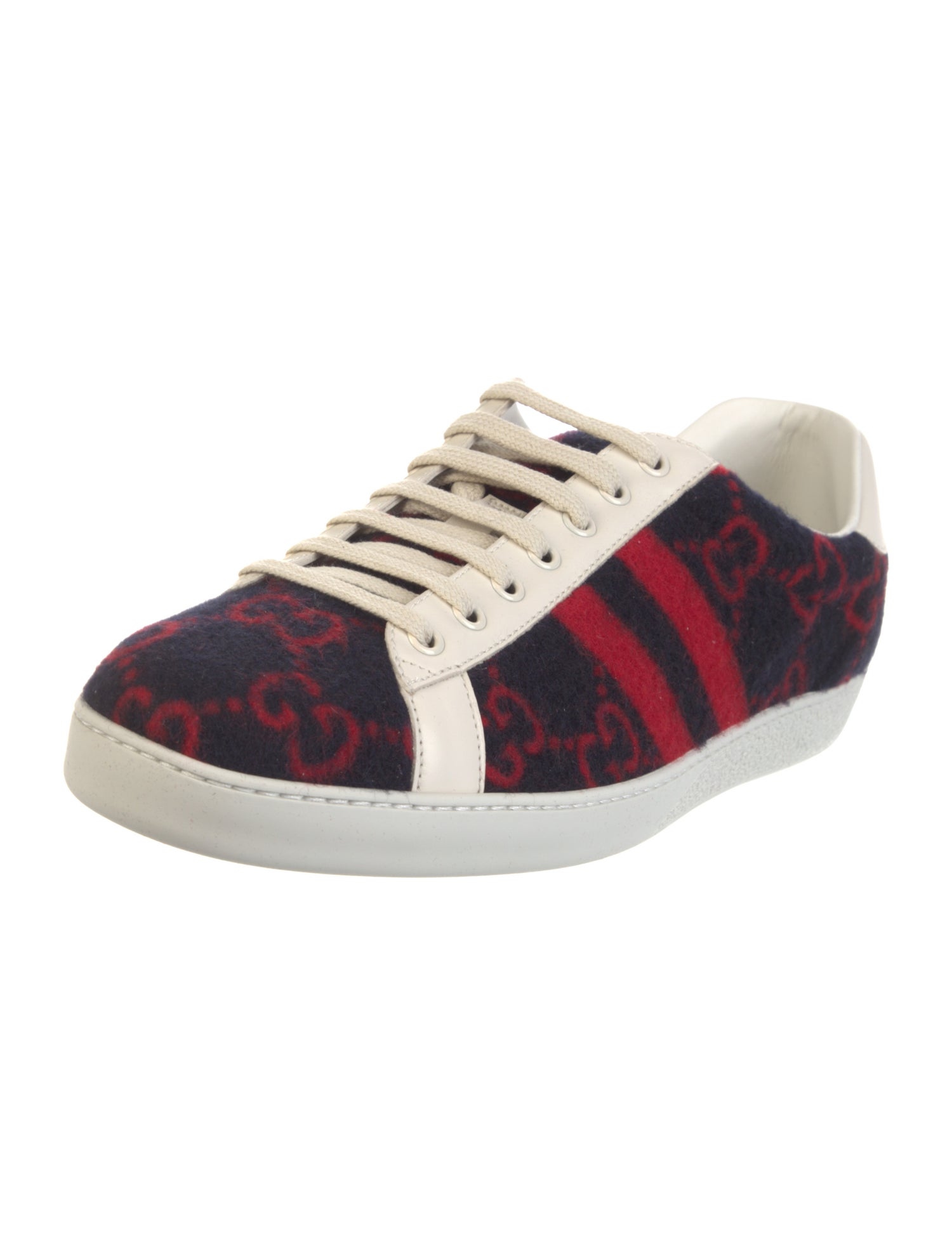 Gucci GG Logo Wool Sneakers w/ Tags