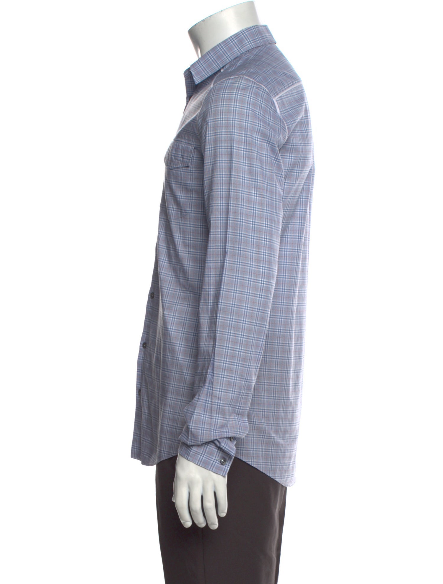 Gucci Plaid Print Long Sleeve Dress Shirt