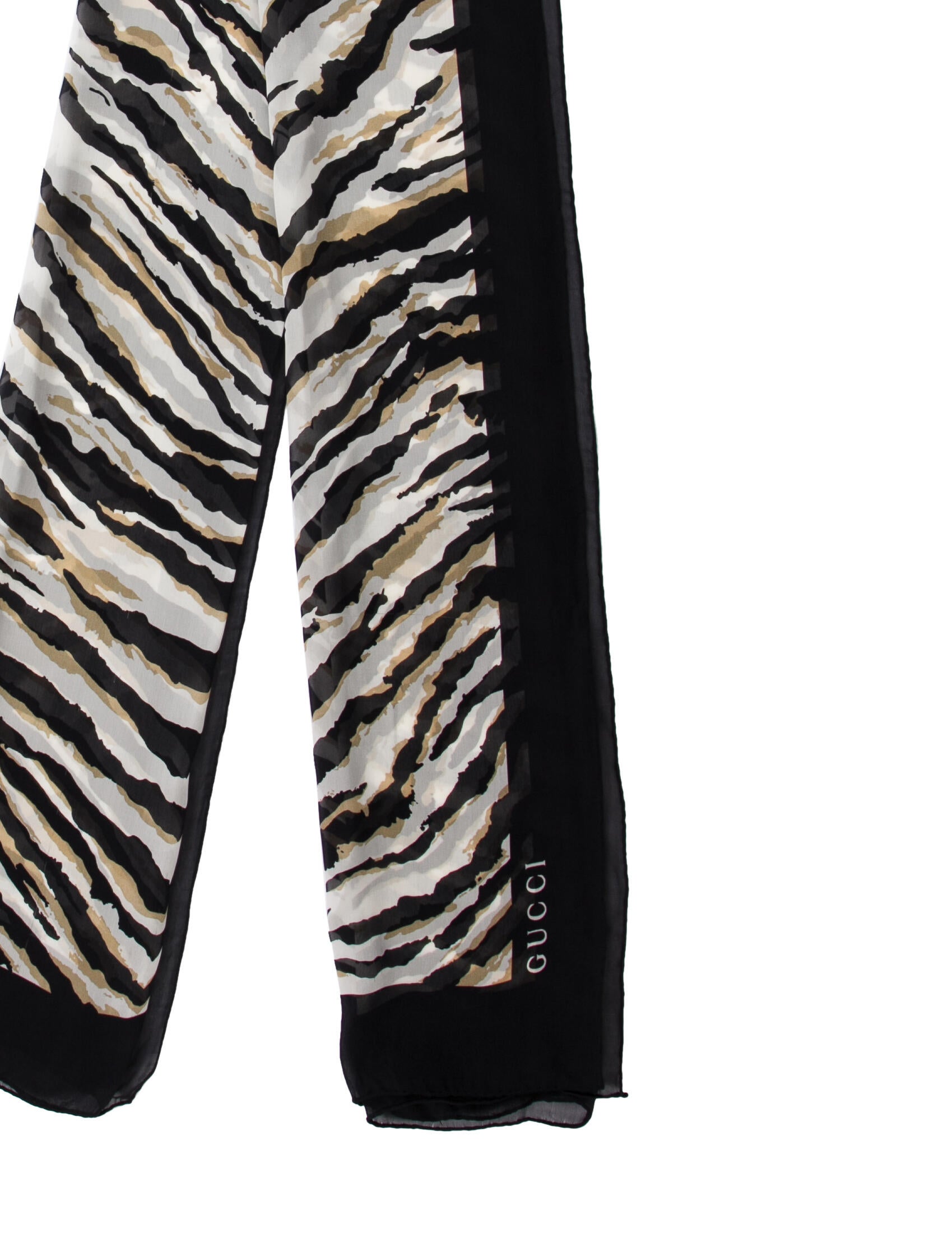 Gucci Silk Animal Print Scarf