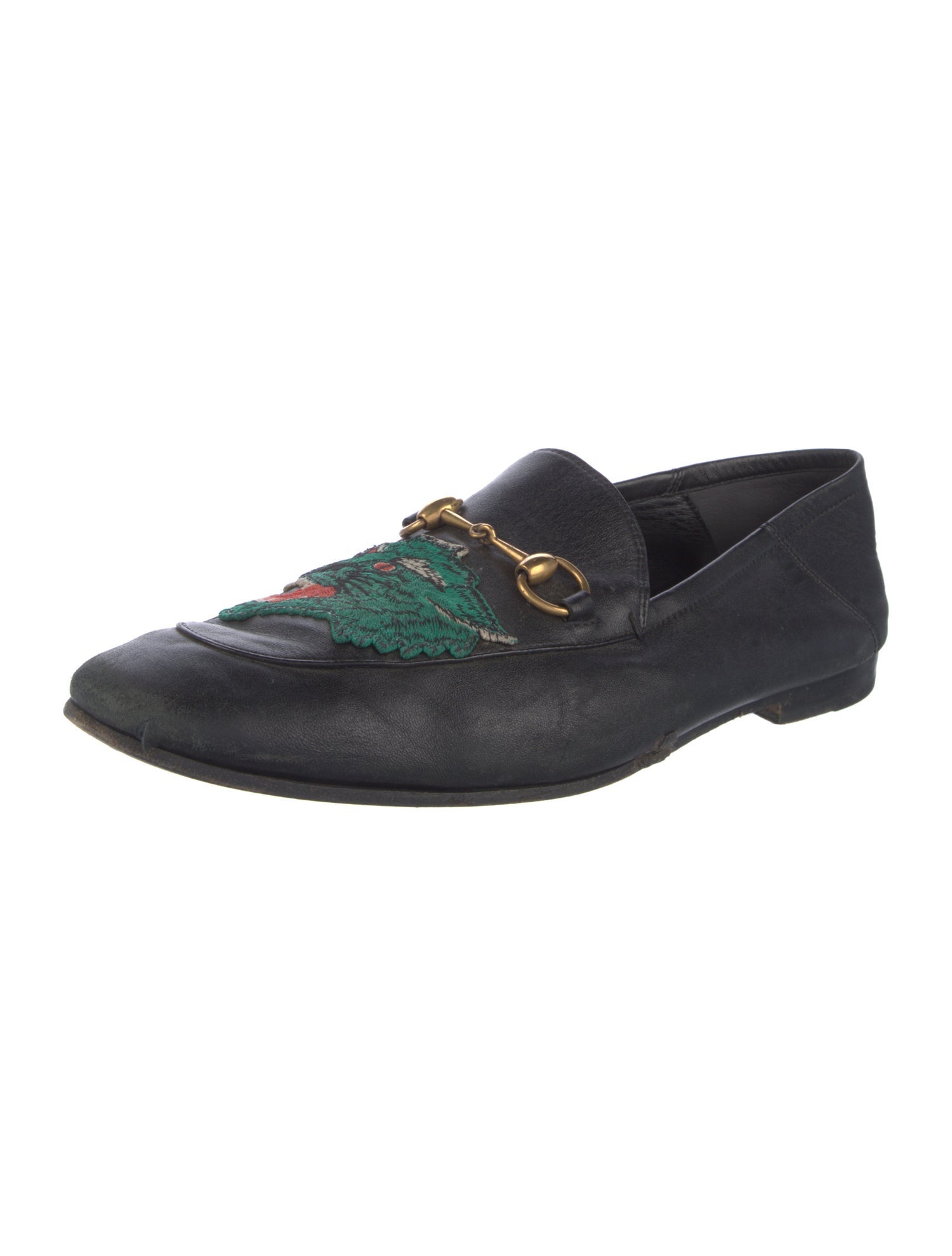 Gucci Horsebit Accent Leather Loafers