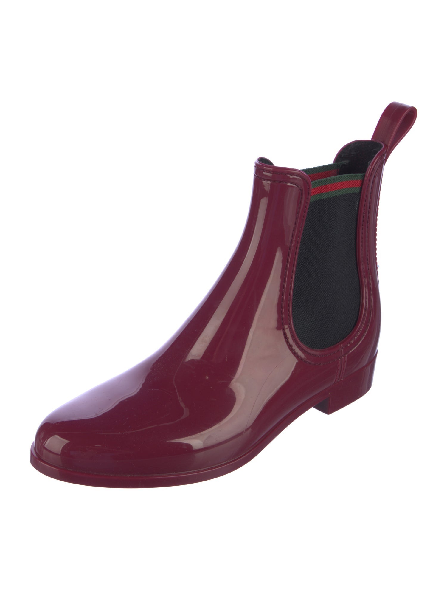 Gucci Web Accent Rubber Rain Boots