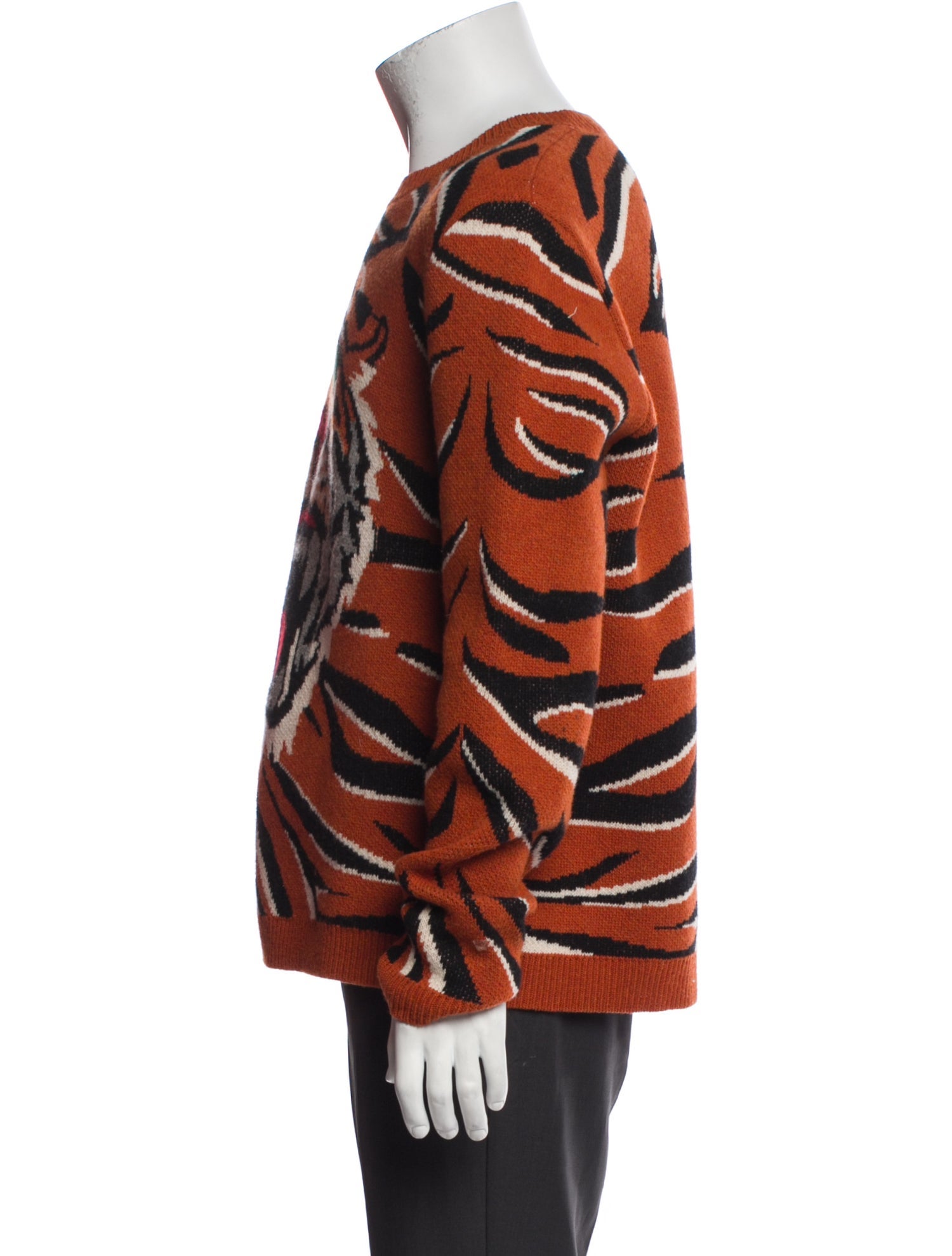 Gucci Tiger Head Accent Wool Pullover