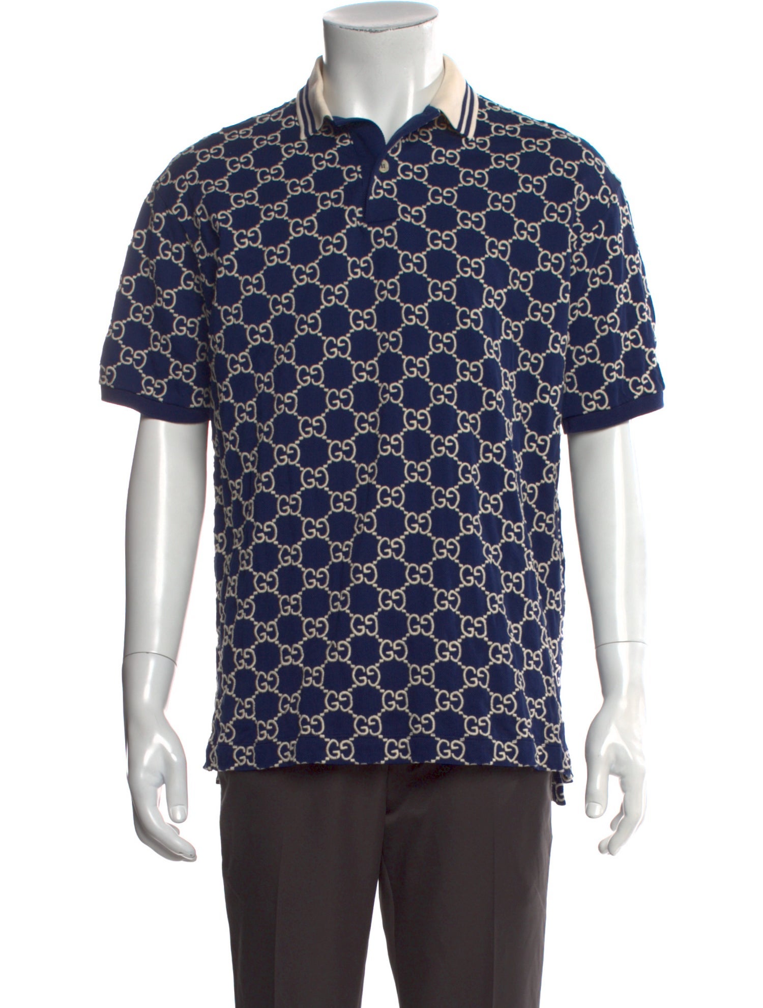 Gucci GG Logo Collar Polo Shirt