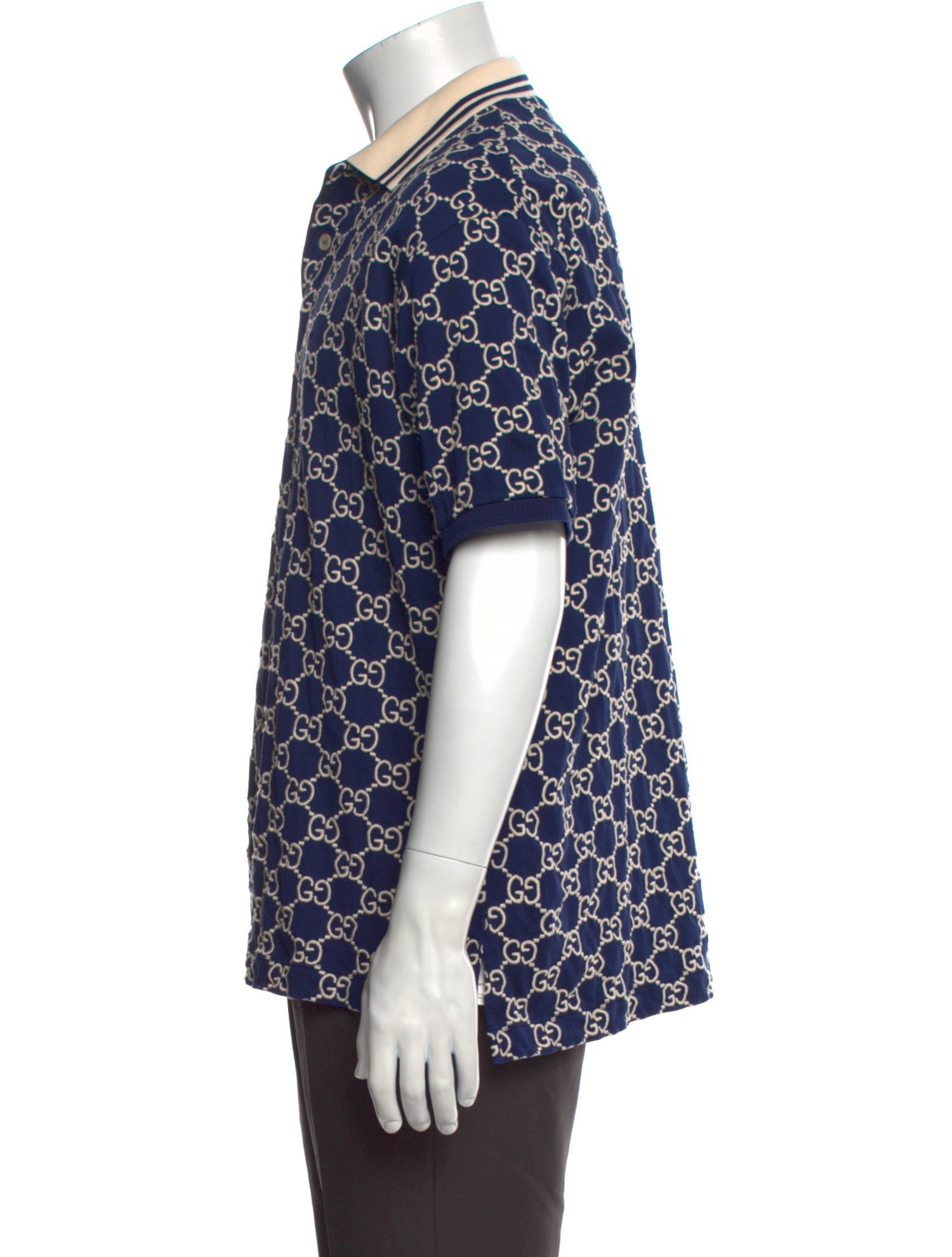 Gucci GG Logo Collar Polo Shirt