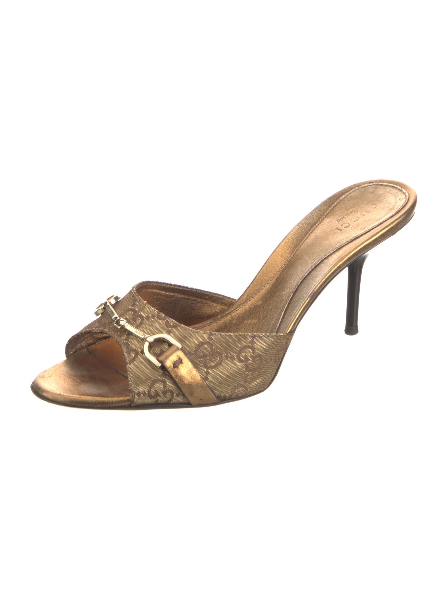 Gucci GG Supreme Glitter Accents Mules