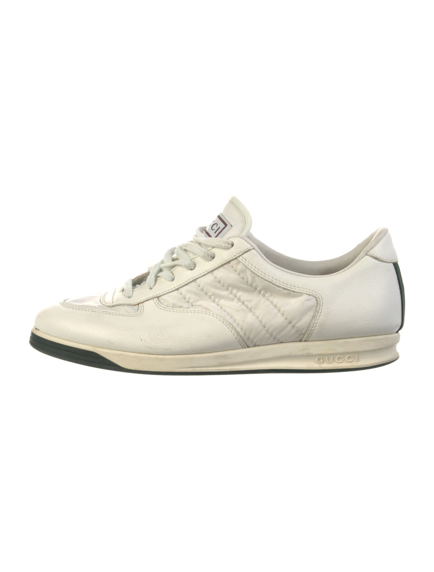 Gucci Web Accent Leather Sneakers